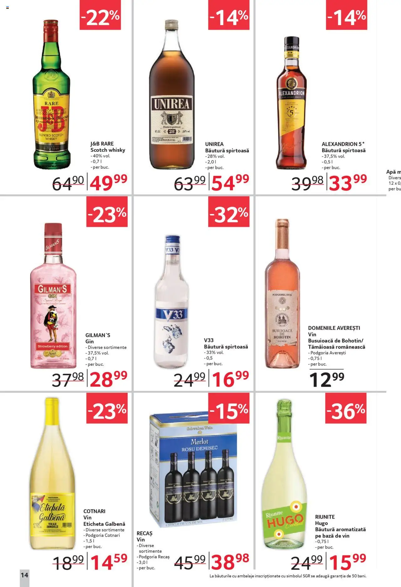 Catalog Selgros 27 Iunie - 9 Iulie 2025 | Pagina 14 | Produse: Vin, Apă