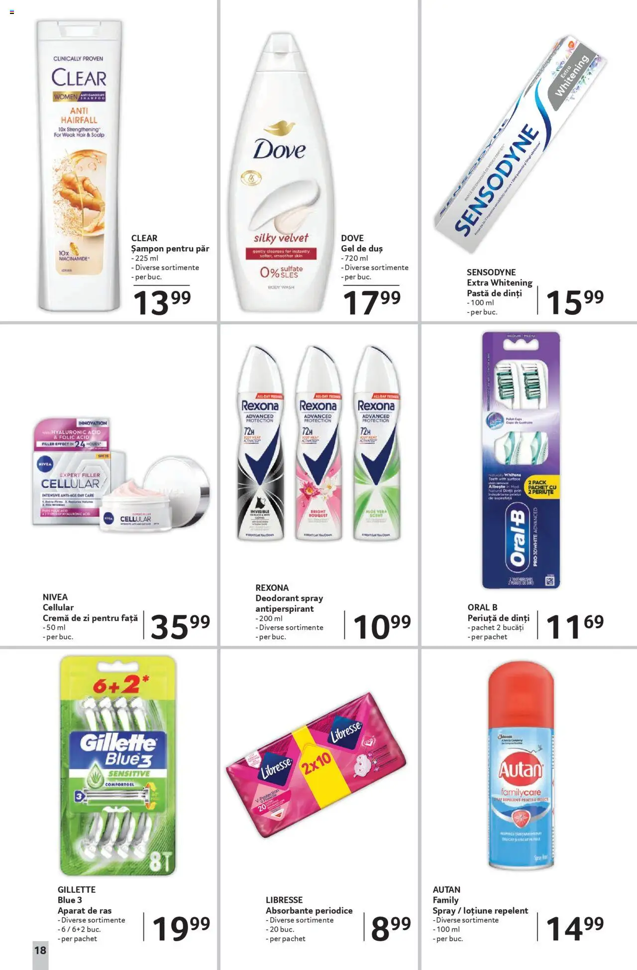 Catalog Selgros 27 Iunie - 9 Iulie 2025 | Pagina 18 | Produse: Duș, Cremă, Pastă de dinți, Absorbante