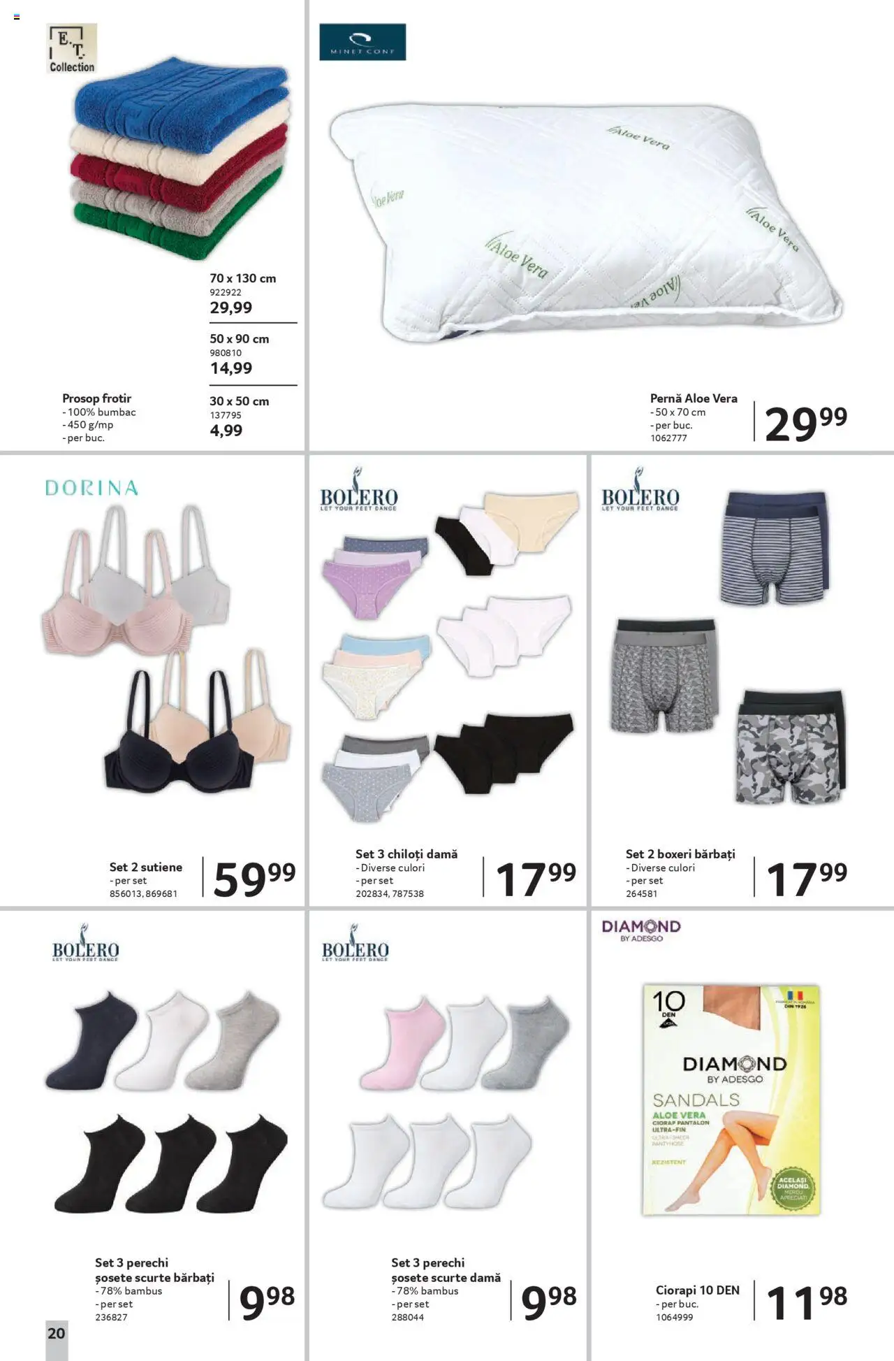 Catalog Selgros 27 Iunie - 9 Iulie 2025 | Pagina 20 | Produse: Aloe vera, Pernă, Chiloți, Șosete