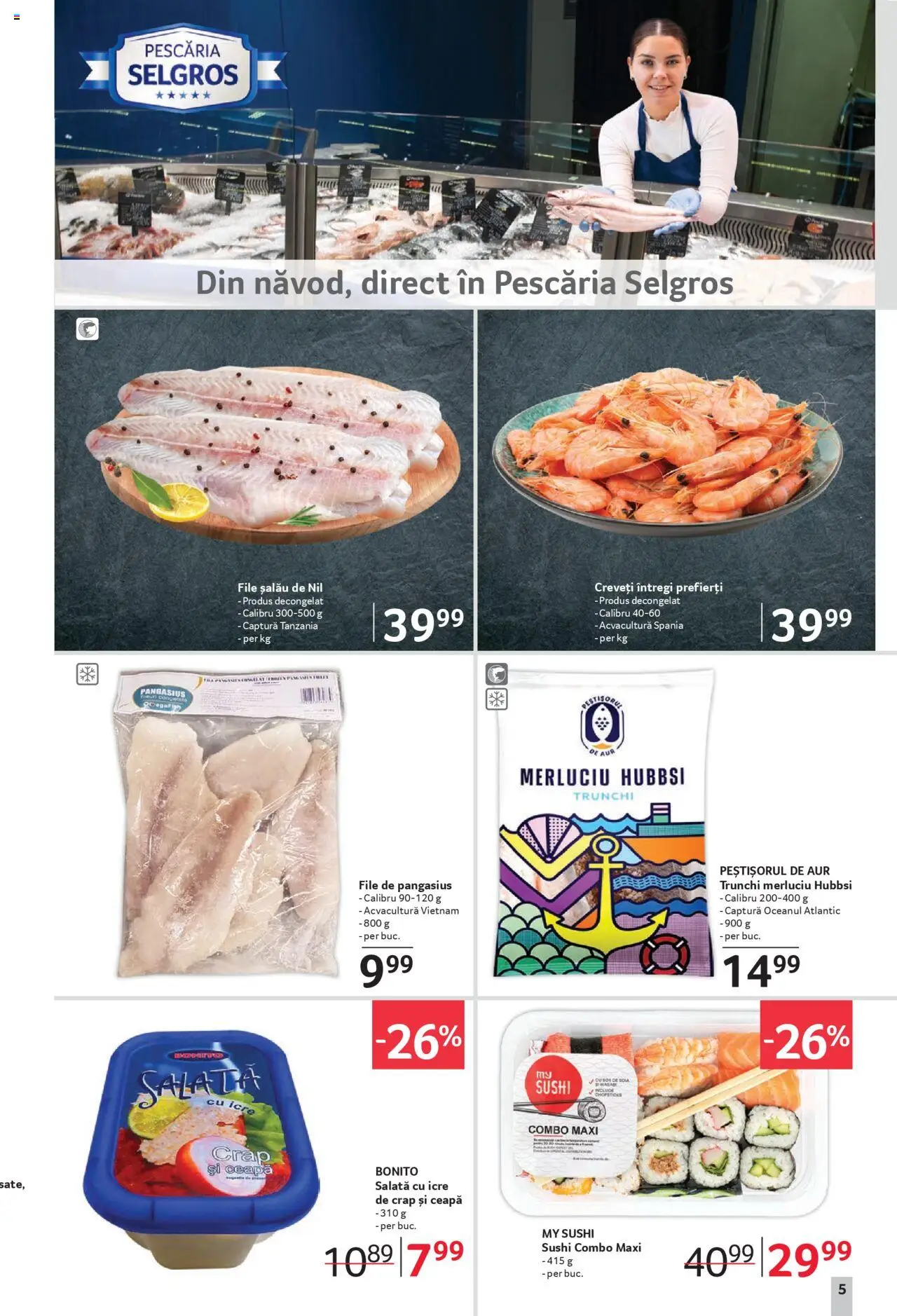 Catalog Selgros 27 Iunie - 9 Iulie 2025 | Pagina 5 | Produse: Sushi, Esmer şeker, Salată, Ceapă