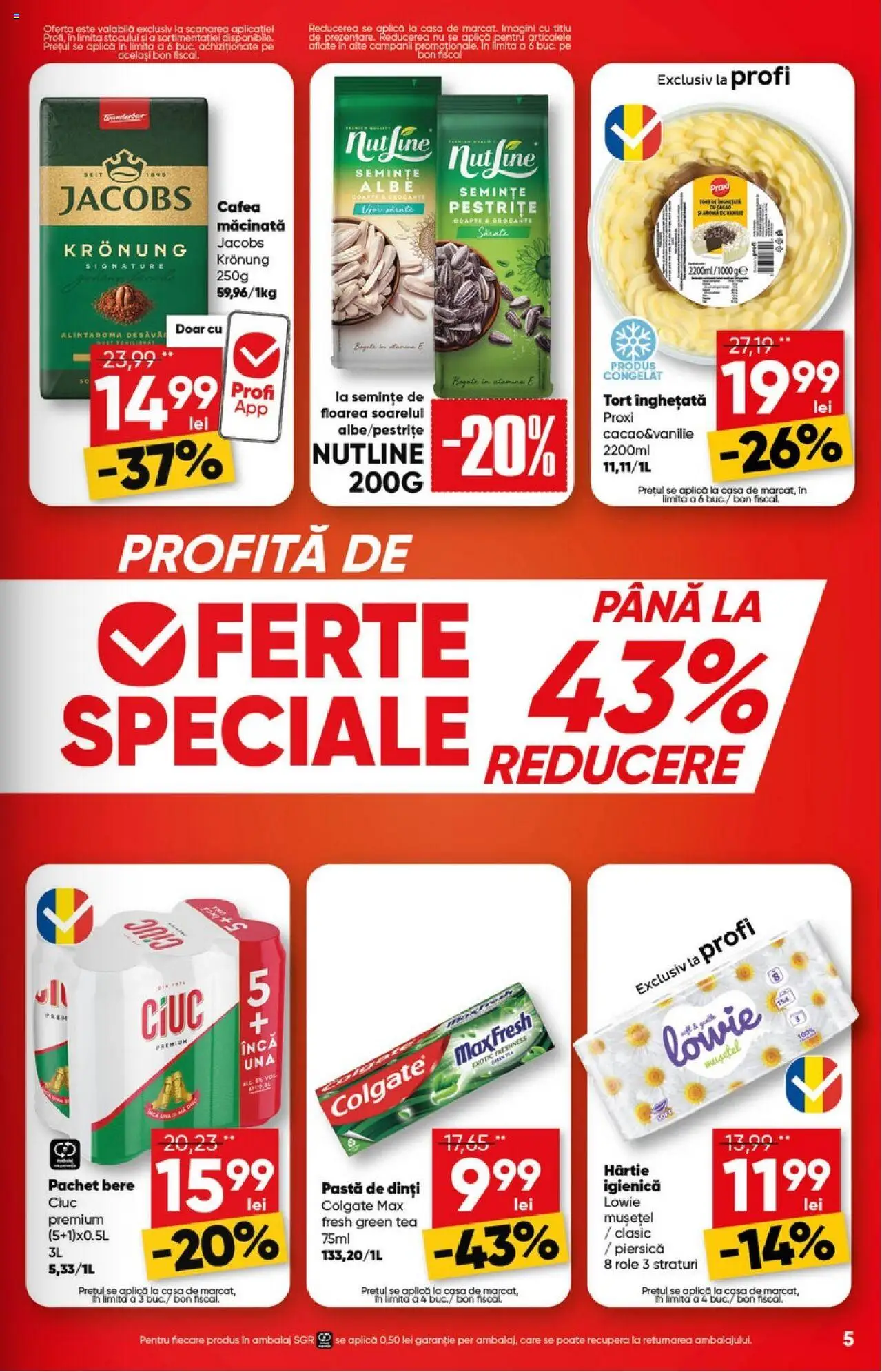 Catalog Profi 25 Iunie - 7 Iulie 2025 | Pagina 5 | Produse: Tort, Cafea, Pastă de dinți, Cacao