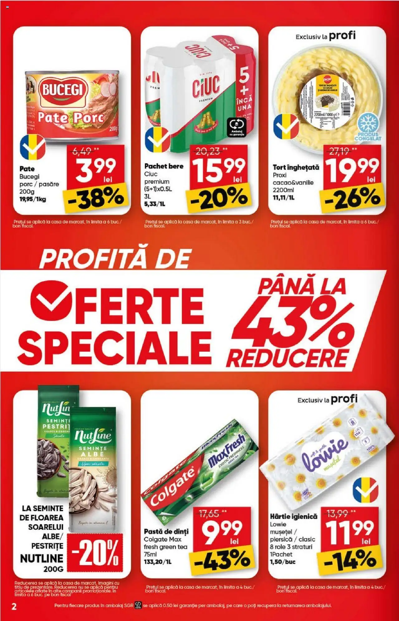 Catalog Profi 25 Iunie - 7 Iulie 2025 | Pagina 2 | Produse: Role, Pate, Bere, Pastă de dinți