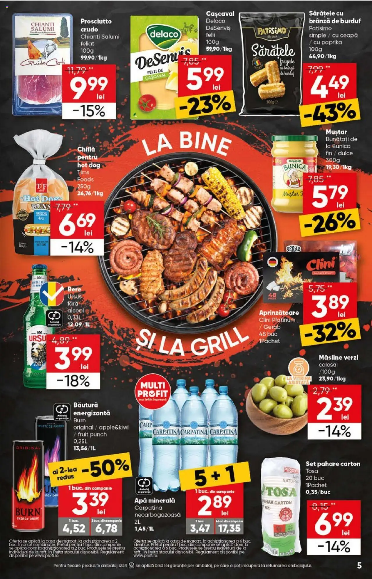 Catalog Profi 25 Iunie - 7 Iulie 2025 | Pagina 5 | Produse: Grill, Cașcaval, Ceapă, Apă