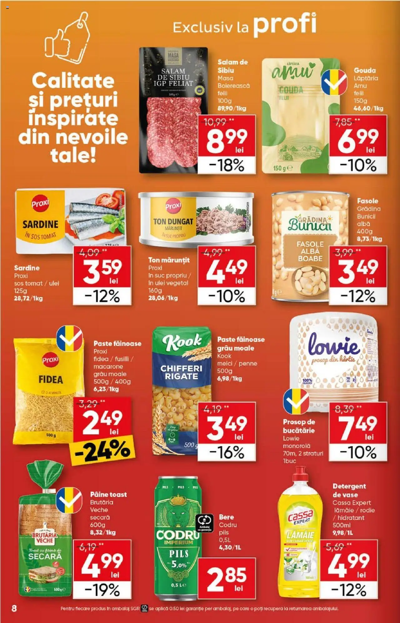 Catalog Profi 25 Iunie - 7 Iulie 2025 | Pagina 8 | Produse: Masă, Bucătărie, Pâine, Suc