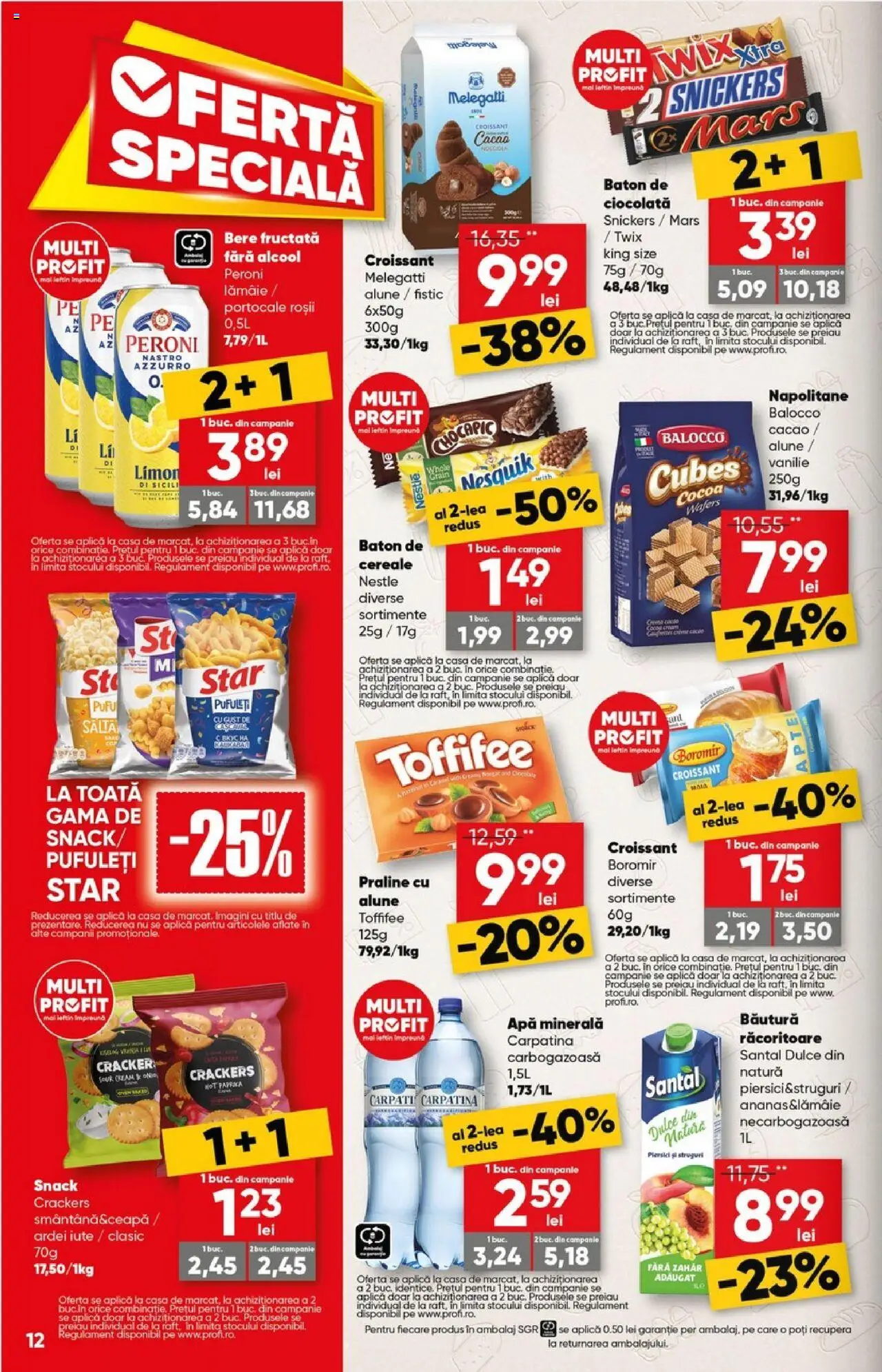 Catalog Profi 25 Iunie - 7 Iulie 2025 | Pagina 12 | Produse: Ardei, Napolitane, Praline, Apă