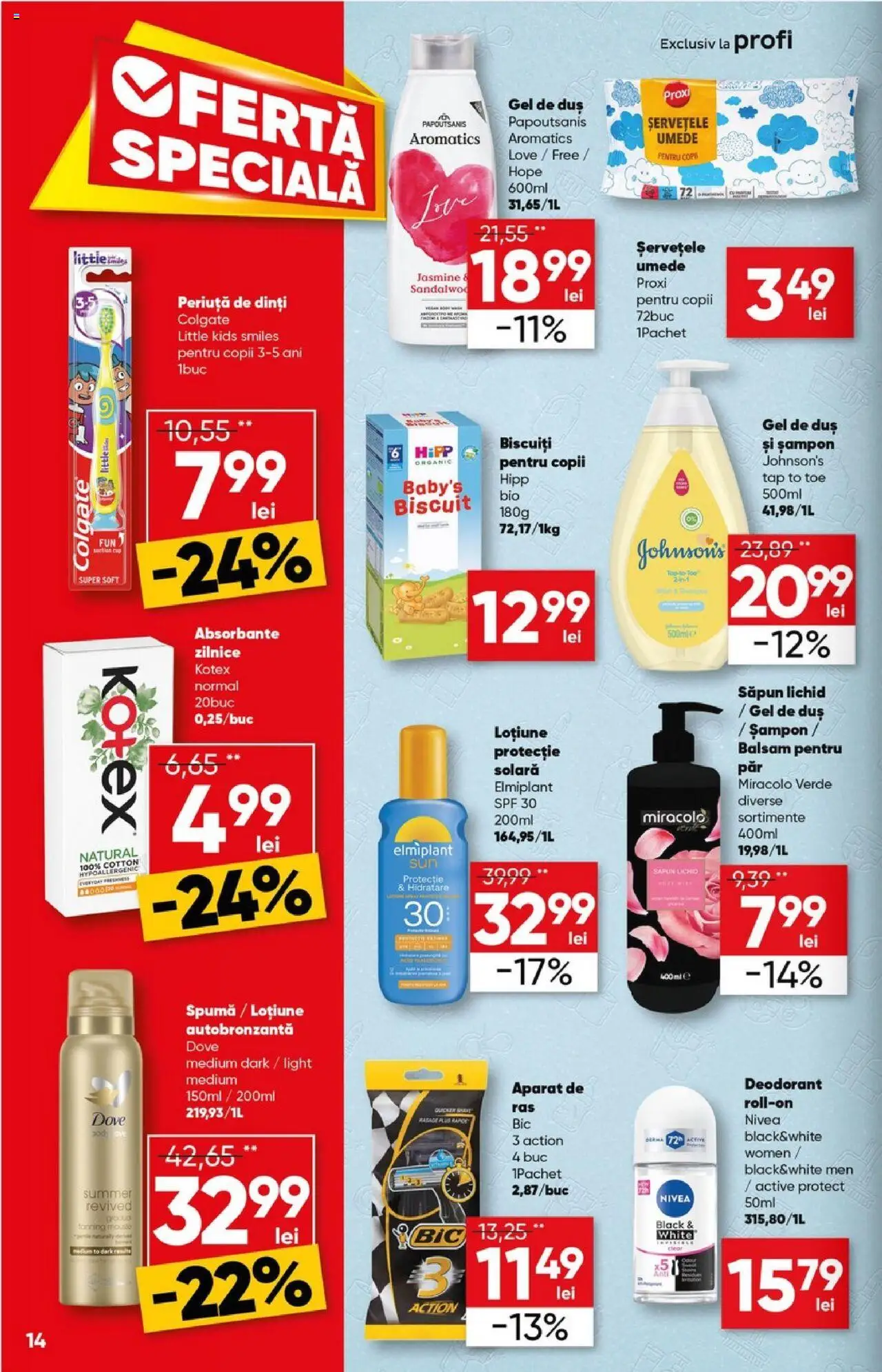 Catalog Profi 25 Iunie - 7 Iulie 2025 | Pagina 14 | Produse: Săpun, Deodorant, Săpun lichid, Biscuiți
