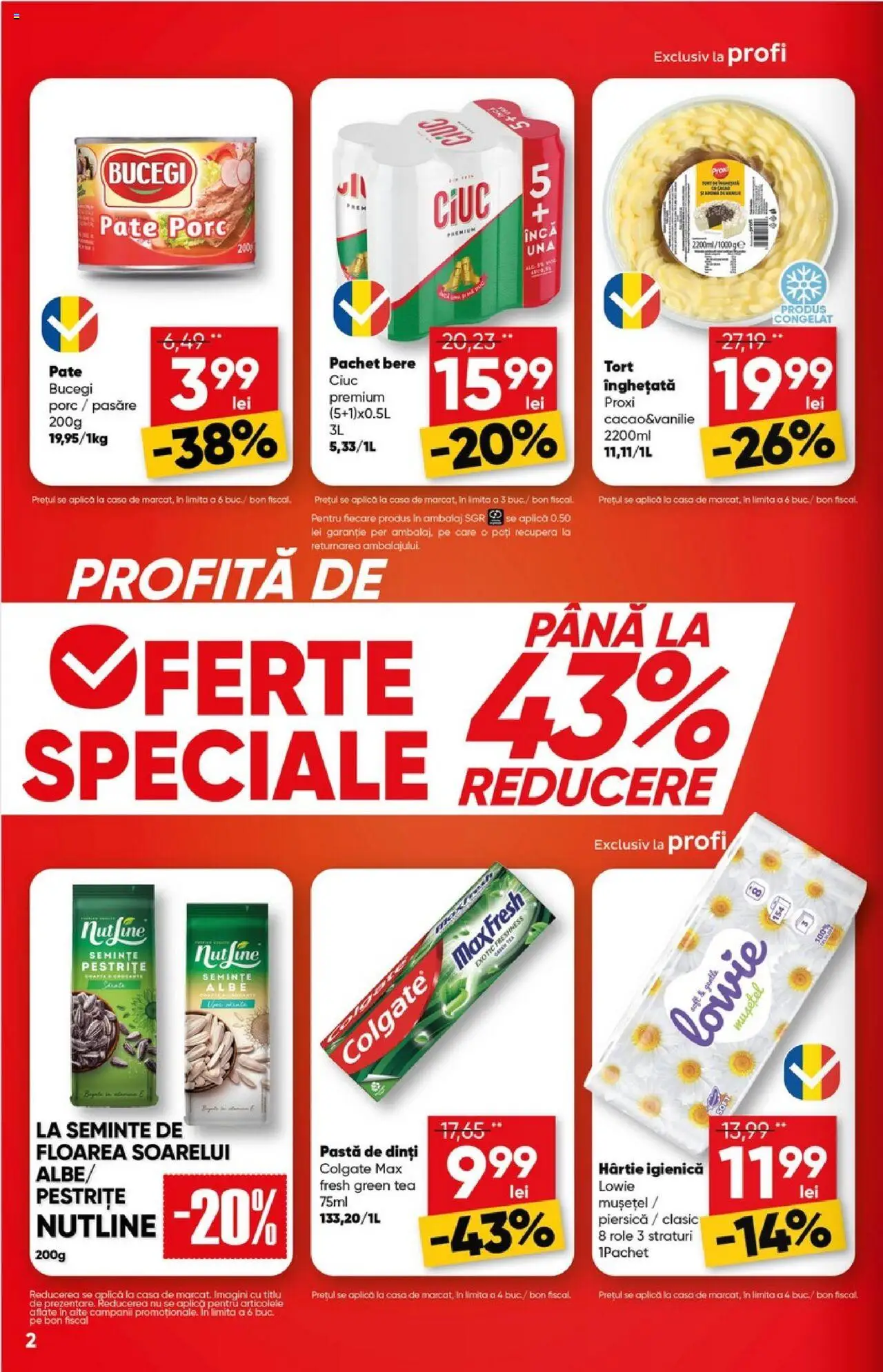 Catalog Profi 25 Iunie - 7 Iulie 2025 | Pagina 2 | Produse: Role, Tort, Înghețată, Bant