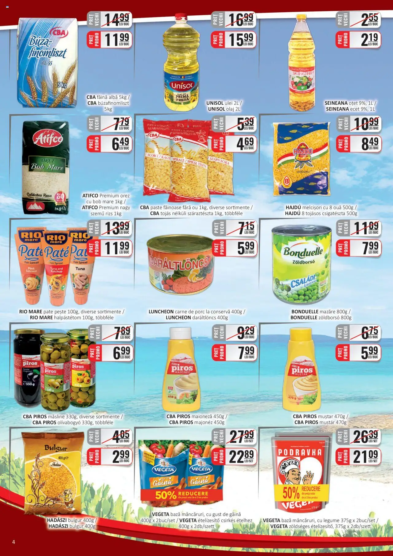 Catalog CBA 1 - 14 Iulie 2025 | Pagina 4 | Produse: Ulei, Carne De Porc, Pește, Legume