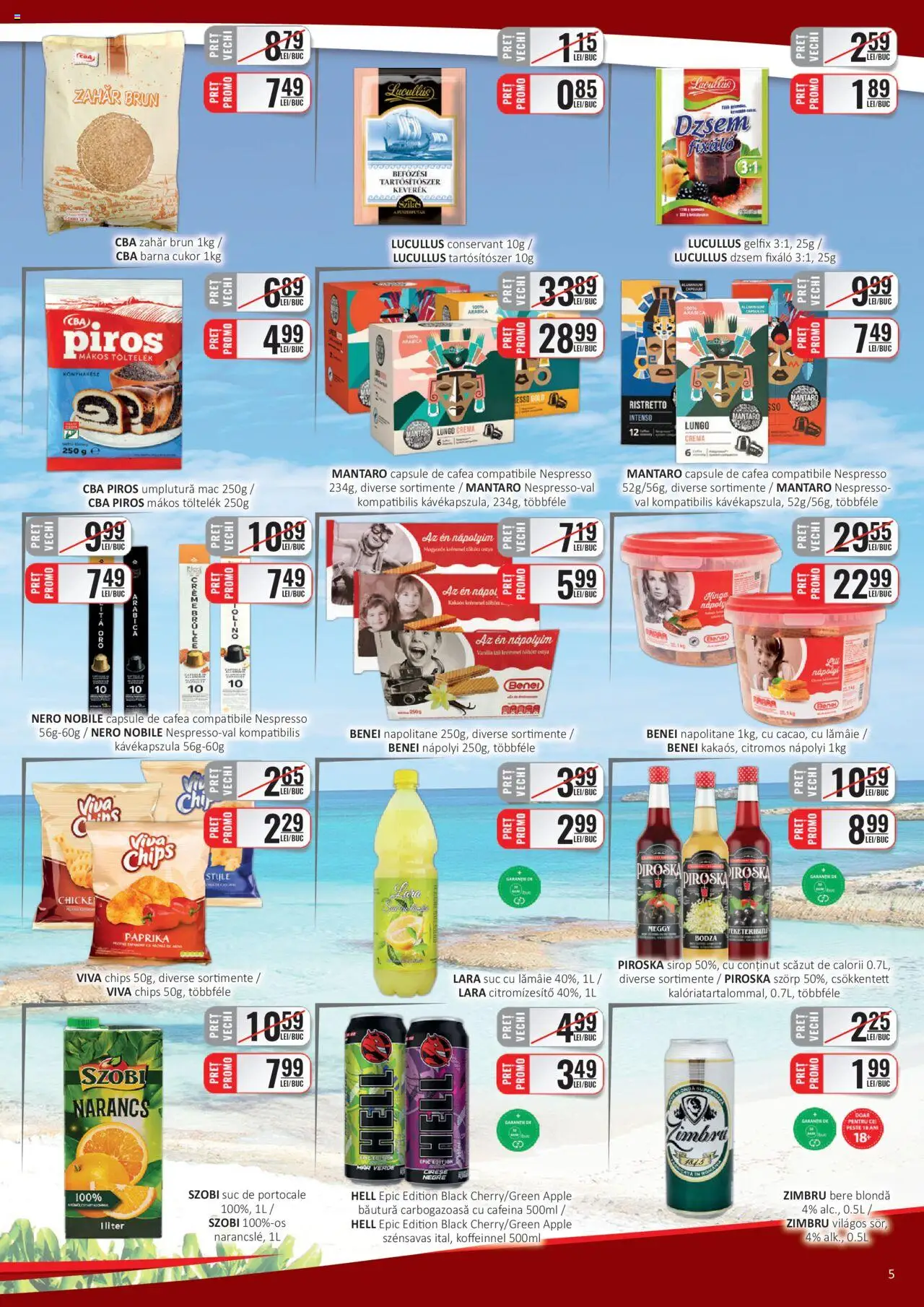 Catalog CBA 1 - 14 Iulie 2025 | Pagina 5 | Produse: Napolitane, Cremă, Cafea, Suc