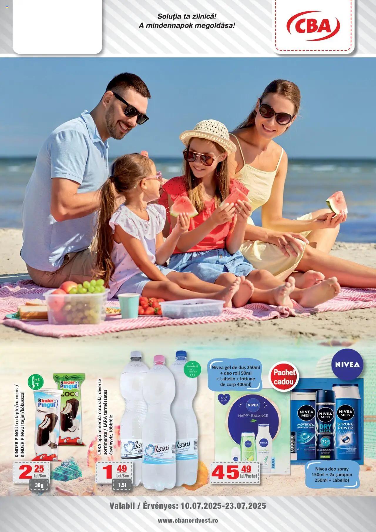 Catalog CBA 10 - 22 Iulie 2025 | Pagina 1 | Produse: Body, Yazı tahtası kalemi, Duș, Apă