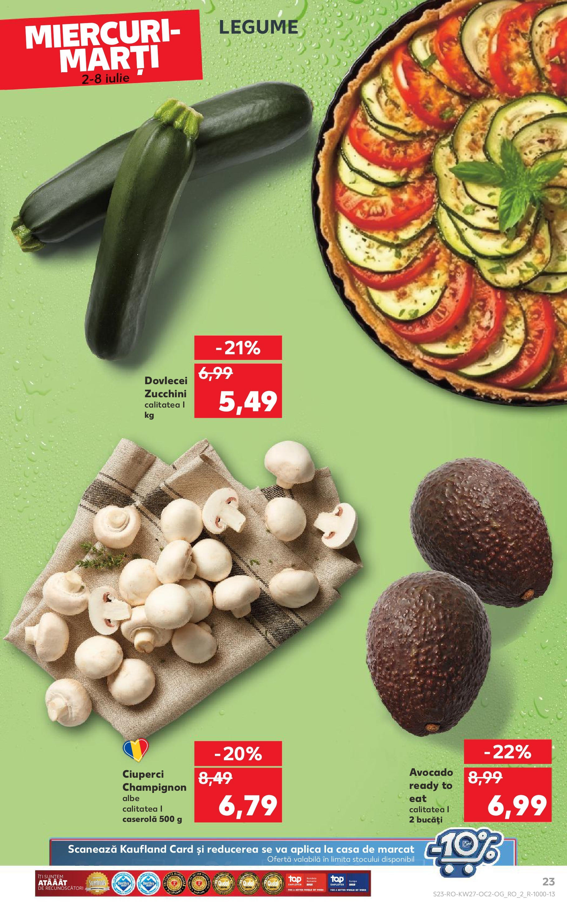 Catalog Kaufland 2 - 7 Iulie 2025 | Pagina 23 | Produse: Ciuperci, Avocado, Legume