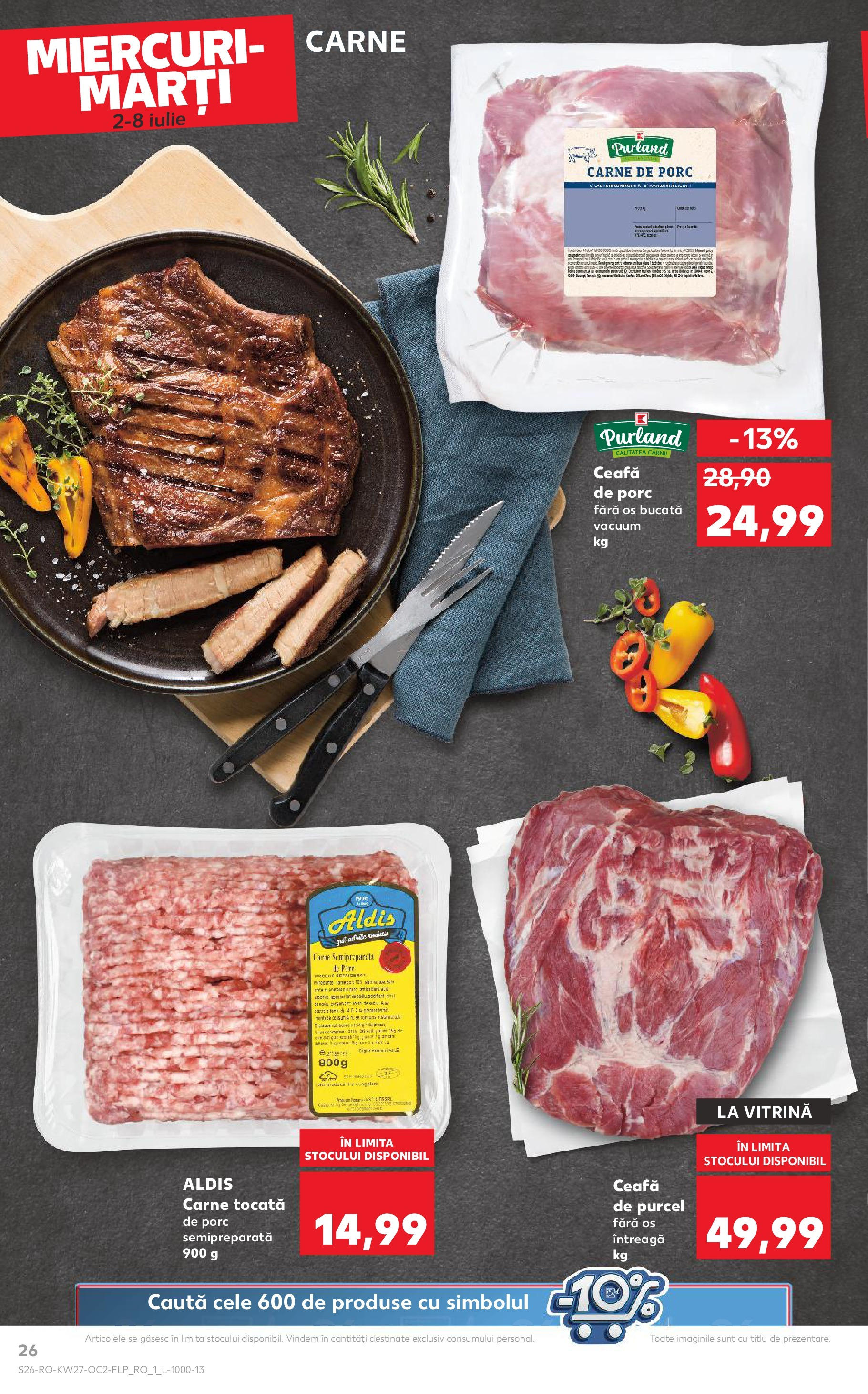 Catalog Kaufland 2 - 7 Iulie 2025 | Pagina 26 | Produse: Vitrină, Carne De Porc, Carne tocată
