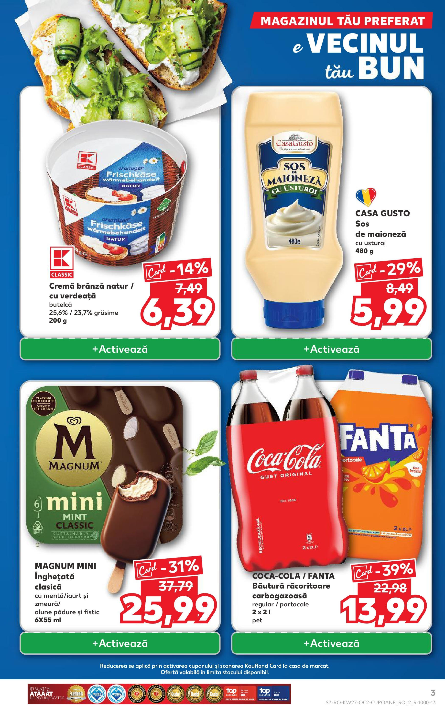 Catalog Kaufland 2 - 7 Iulie 2025 | Pagina 3 | Produse: Alune, Brânză, Fistic, Verdeață