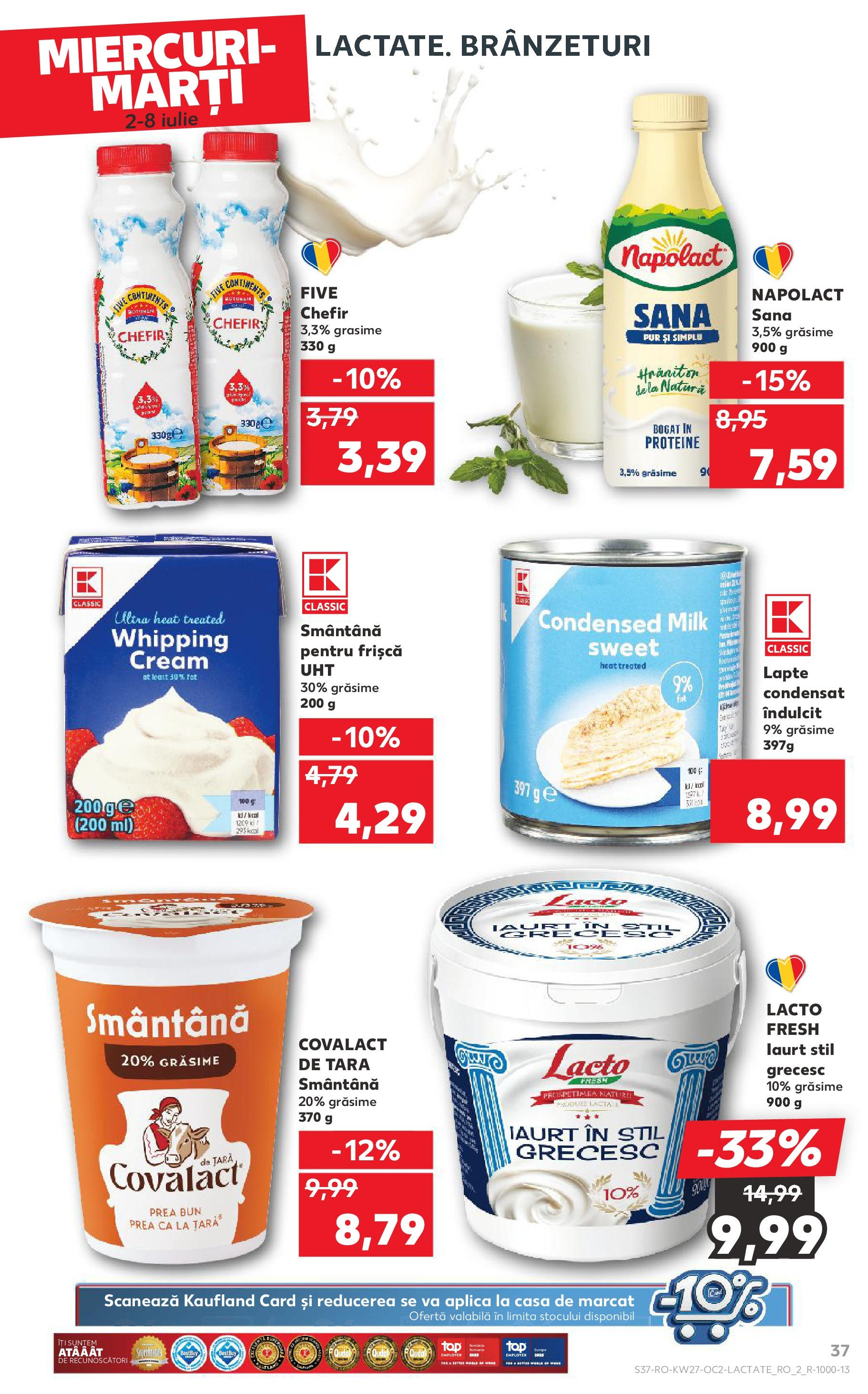 Catalog Kaufland 2 - 7 Iulie 2025 | Pagina 37 | Produse: Masaüstü kılıfı, Lapte, Frișcă, Smântână