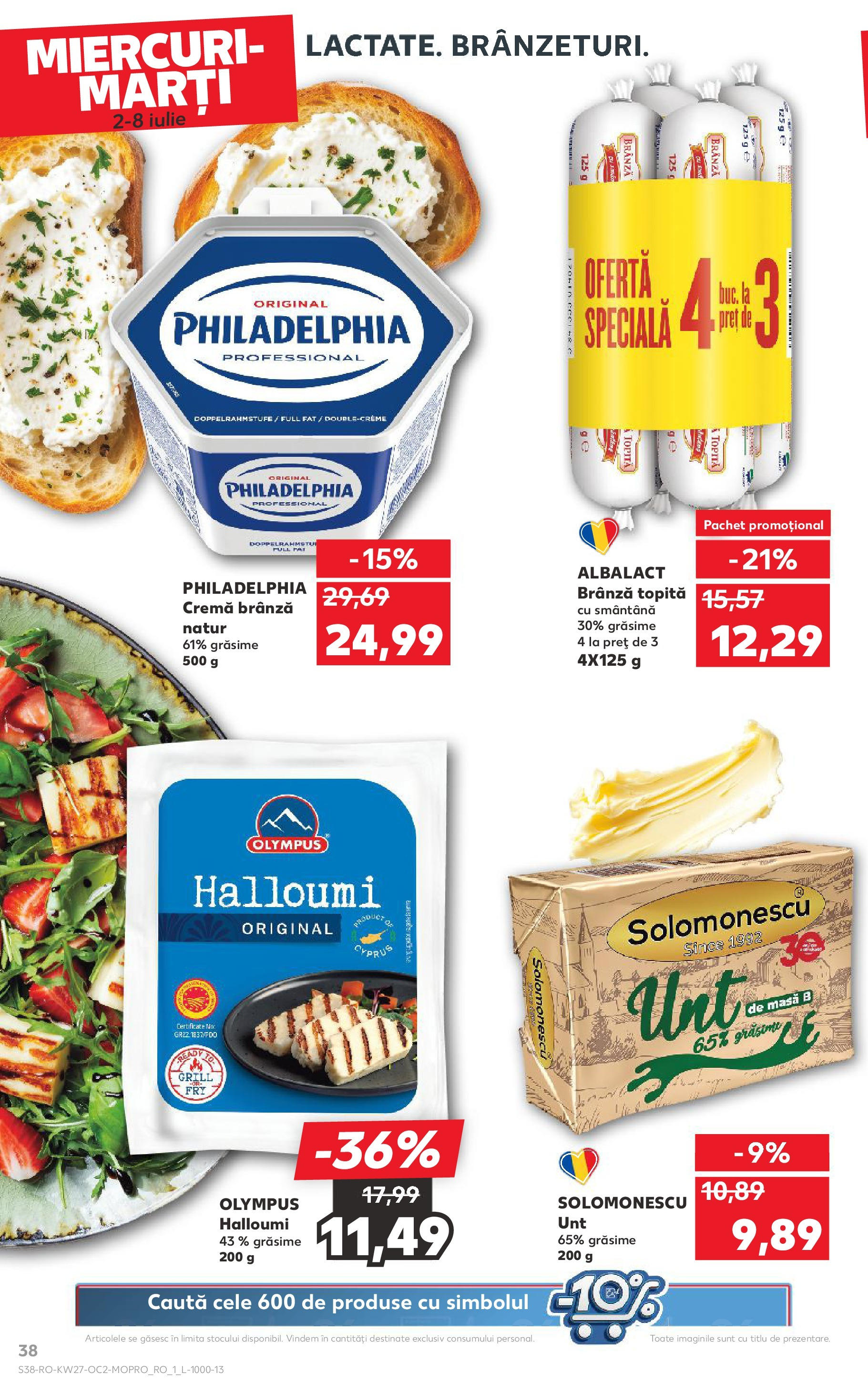 Catalog Kaufland 2 - 7 Iulie 2025 | Pagina 38 | Produse: Grill, Unt, Brânză, Smântână