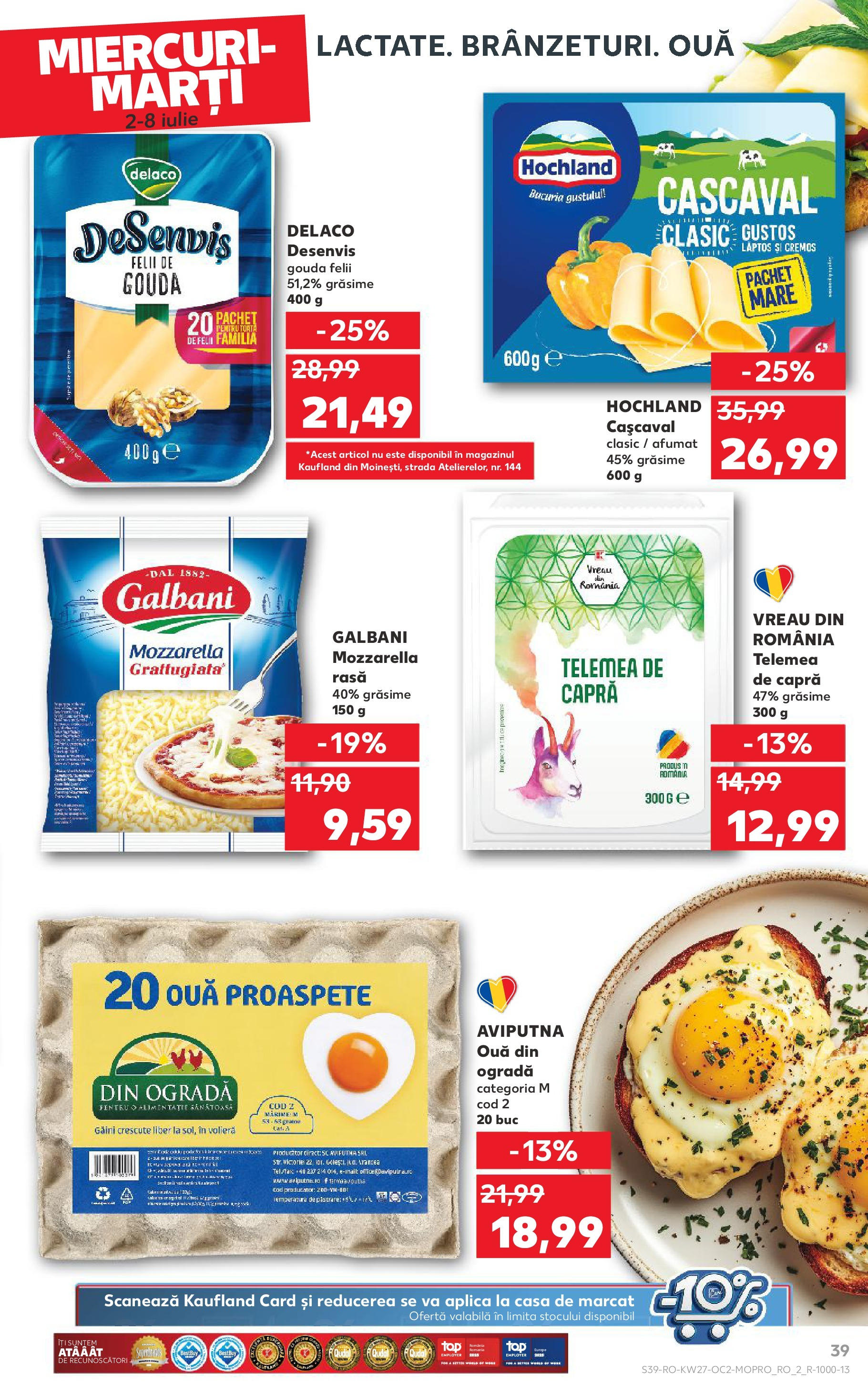 Catalog Kaufland 2 - 7 Iulie 2025 | Pagina 39 | Produse: Light Kedi Konservesi, Cașcaval, Ouă, Gouda