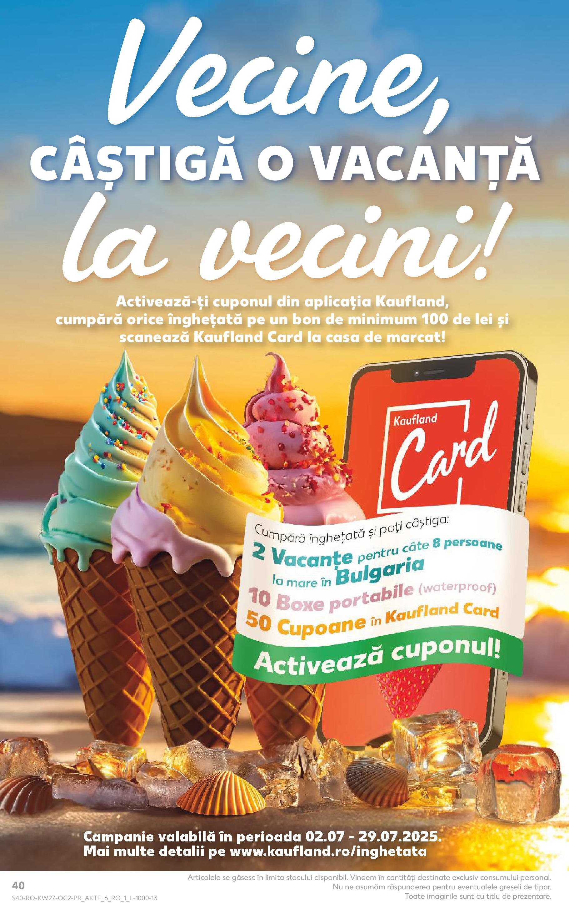 Catalog Kaufland 2 - 7 Iulie 2025 | Pagina 40 | Produse: Înghețată