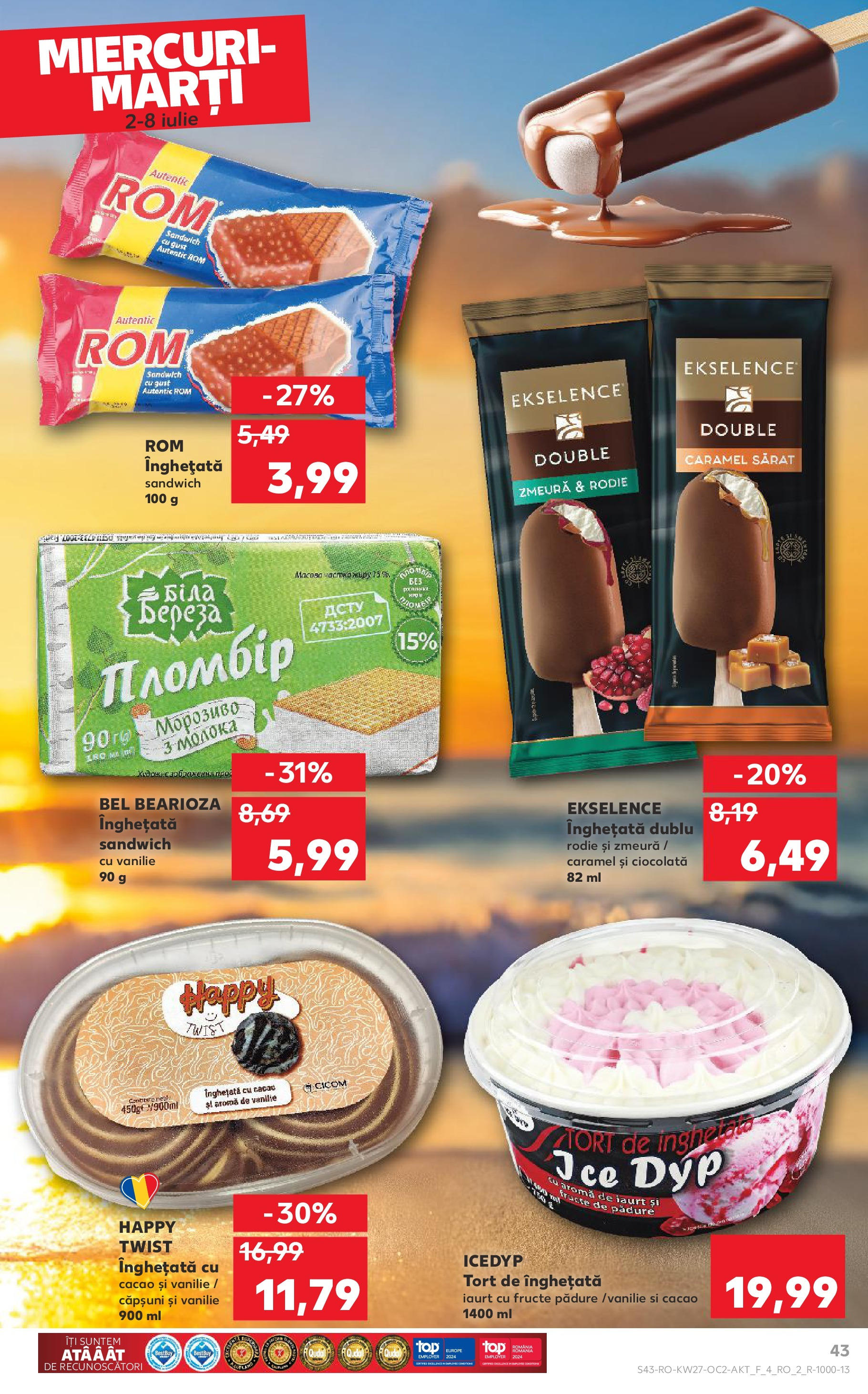 Catalog Kaufland 2 - 7 Iulie 2025 | Pagina 43 | Produse: Zmeură, Ciocolată, Rom, Fructe