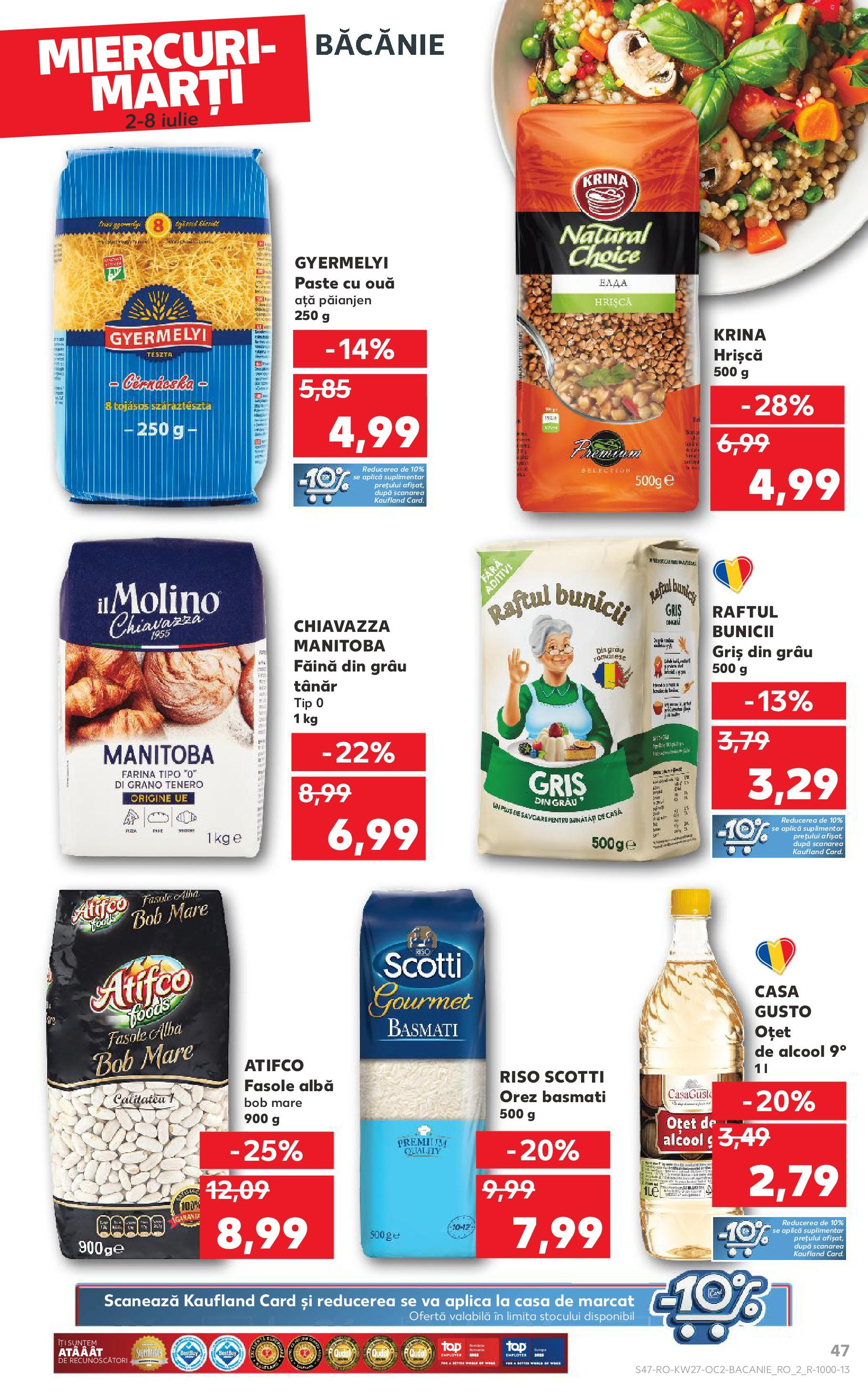 Catalog Kaufland 2 - 7 Iulie 2025 | Pagina 47 | Produse: Ouă, Oțet, Orez, Fasole albă