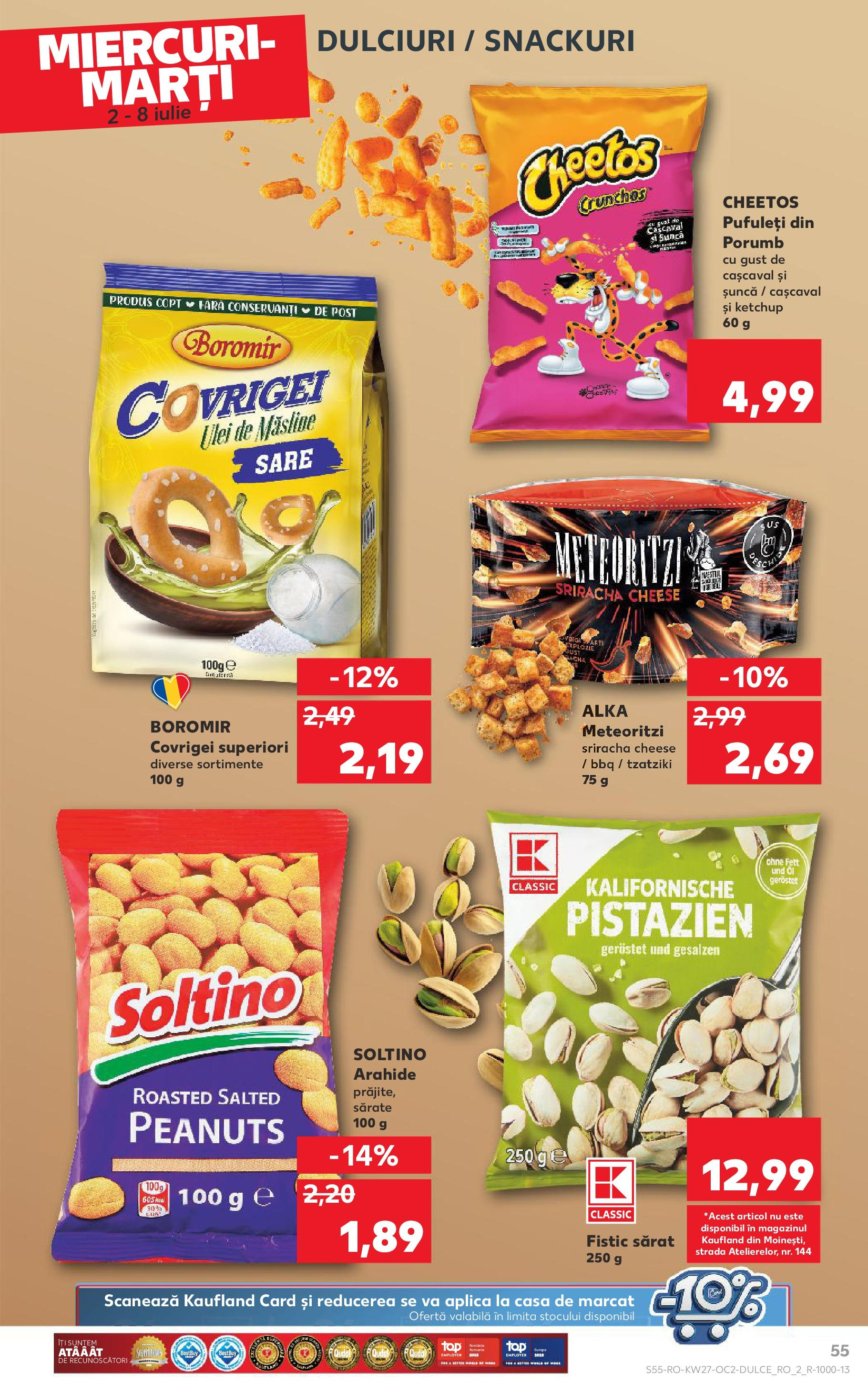 Catalog Kaufland 2 - 7 Iulie 2025 | Pagina 55 | Produse: Cașcaval, Șuncă, Pufuleți, Ketchup