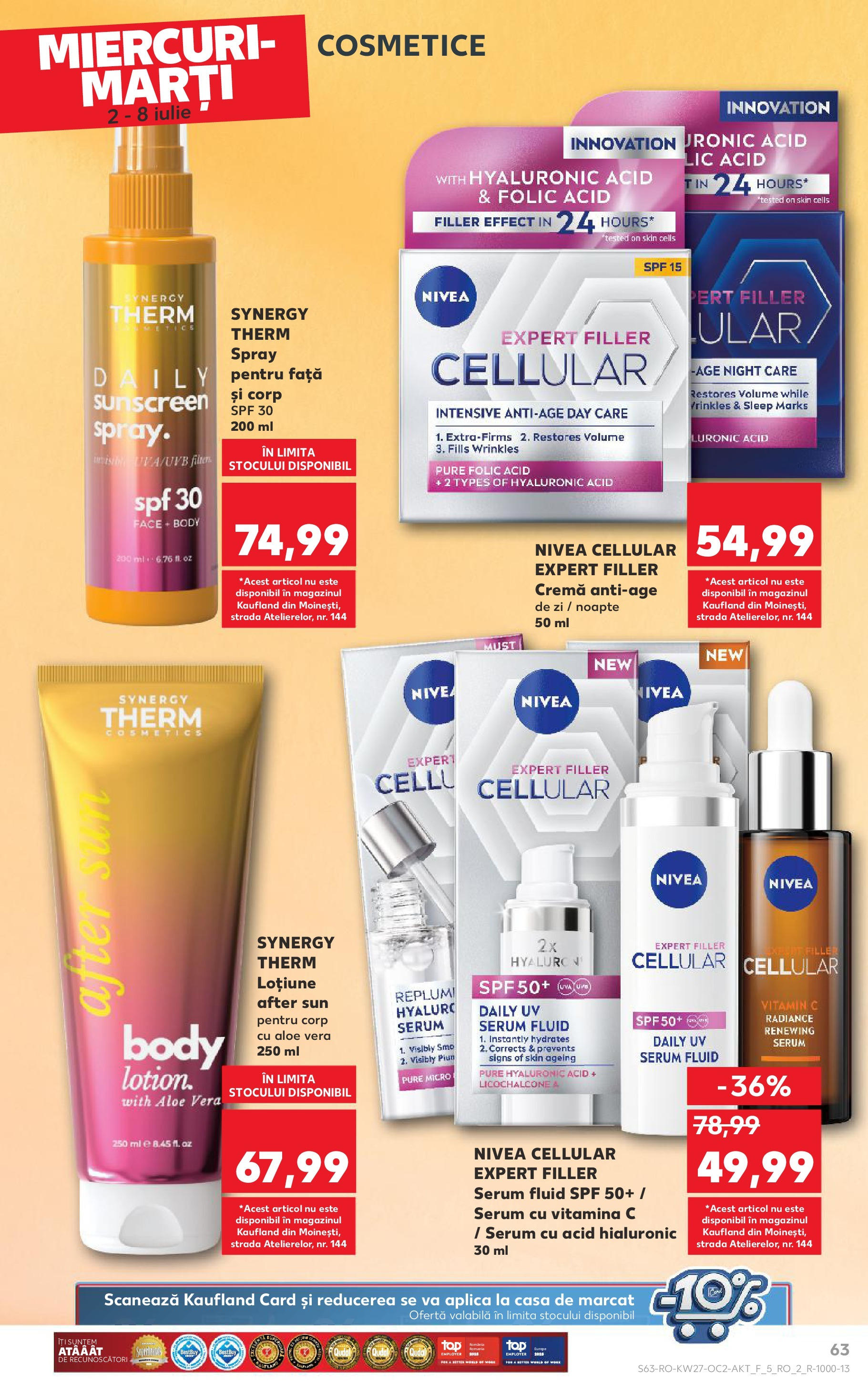 Catalog Kaufland 2 - 7 Iulie 2025 | Pagina 63 | Produse: Serum, Aloe vera, Body, Cremă