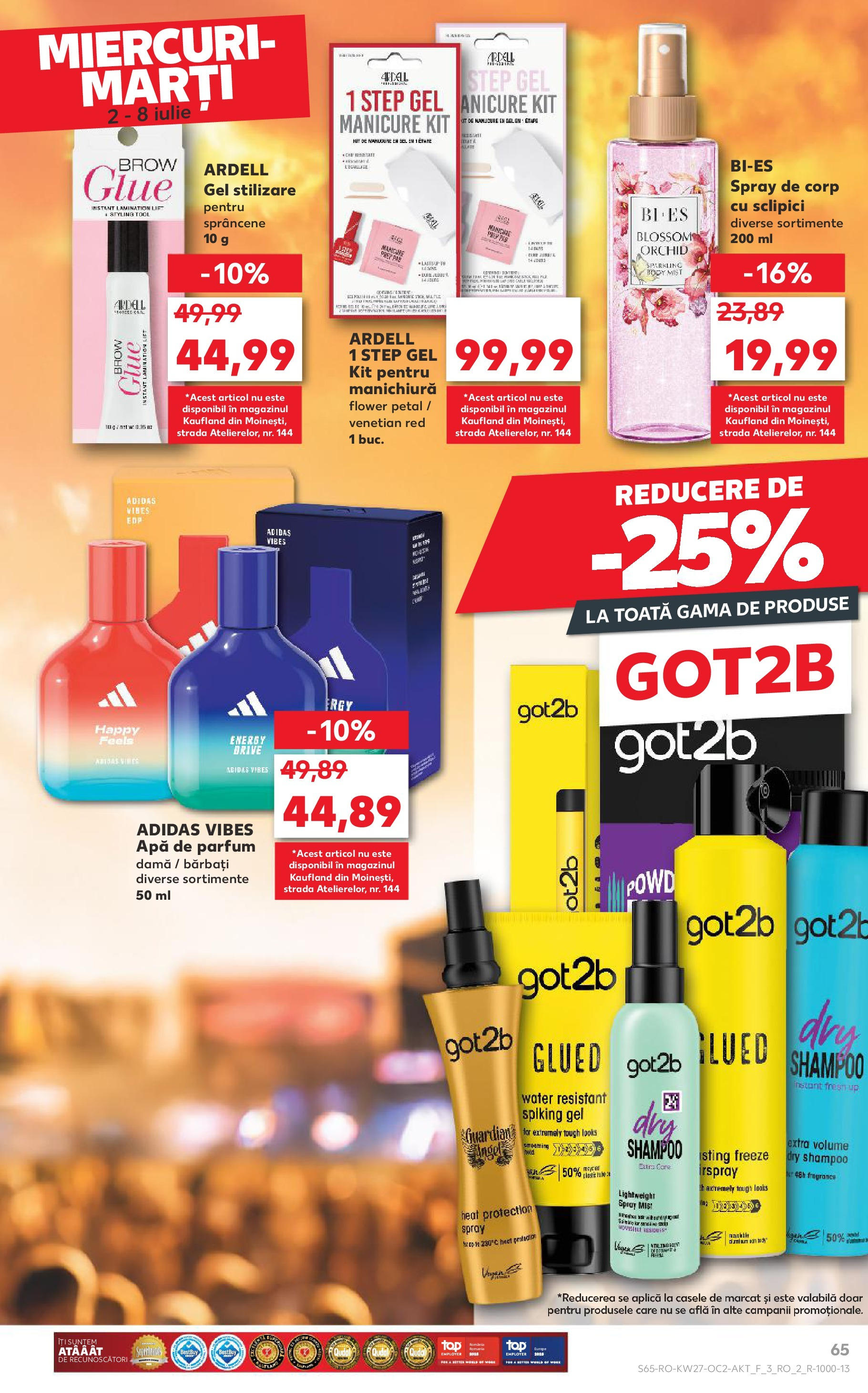 Catalog Kaufland 2 - 7 Iulie 2025 | Pagina 65 | Produse: Apă de parfum, Body, Parfum, Apă