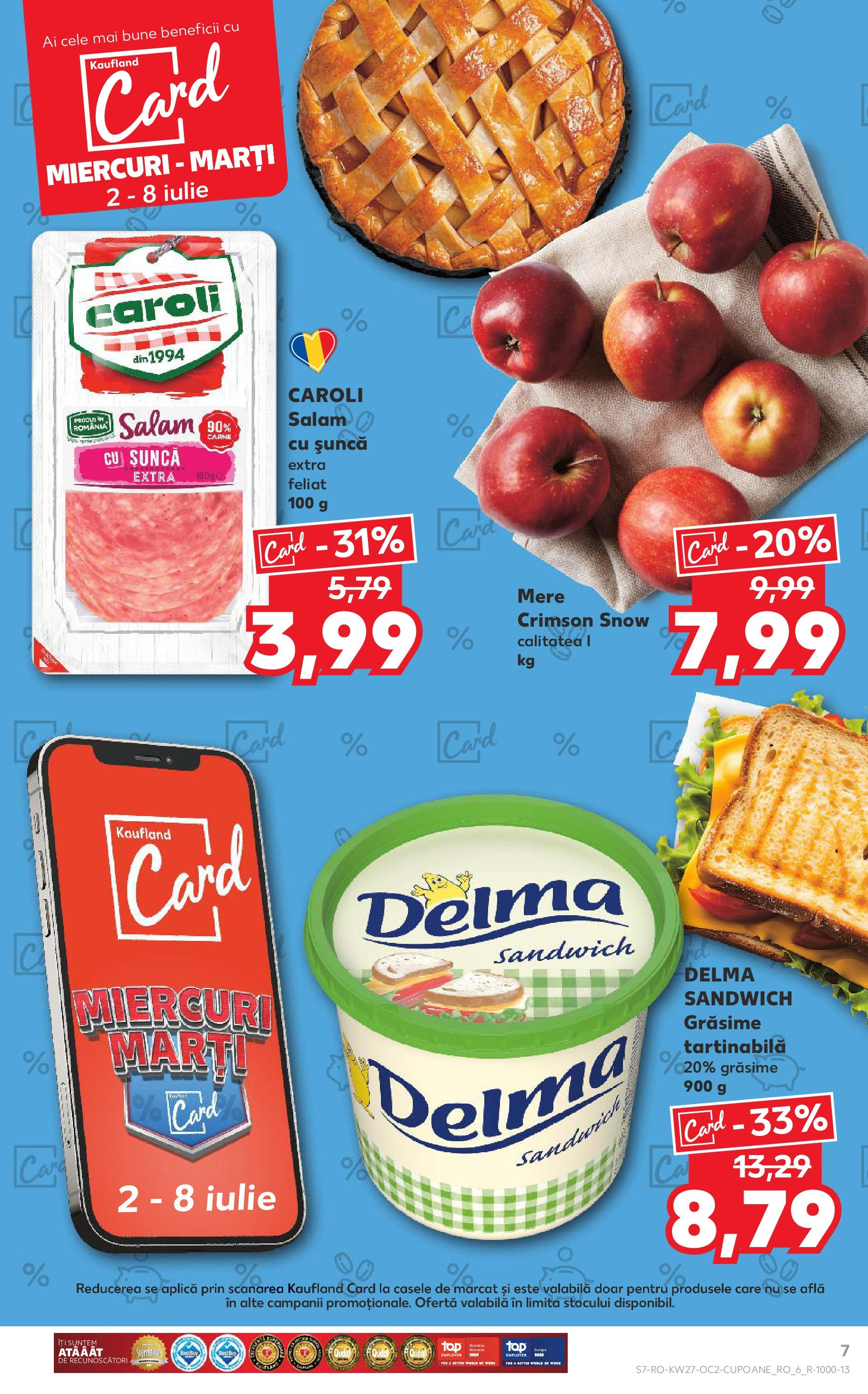 Catalog Kaufland 2 - 7 Iulie 2025 | Pagina 7 | Produse: Salam, Șuncă, Mere