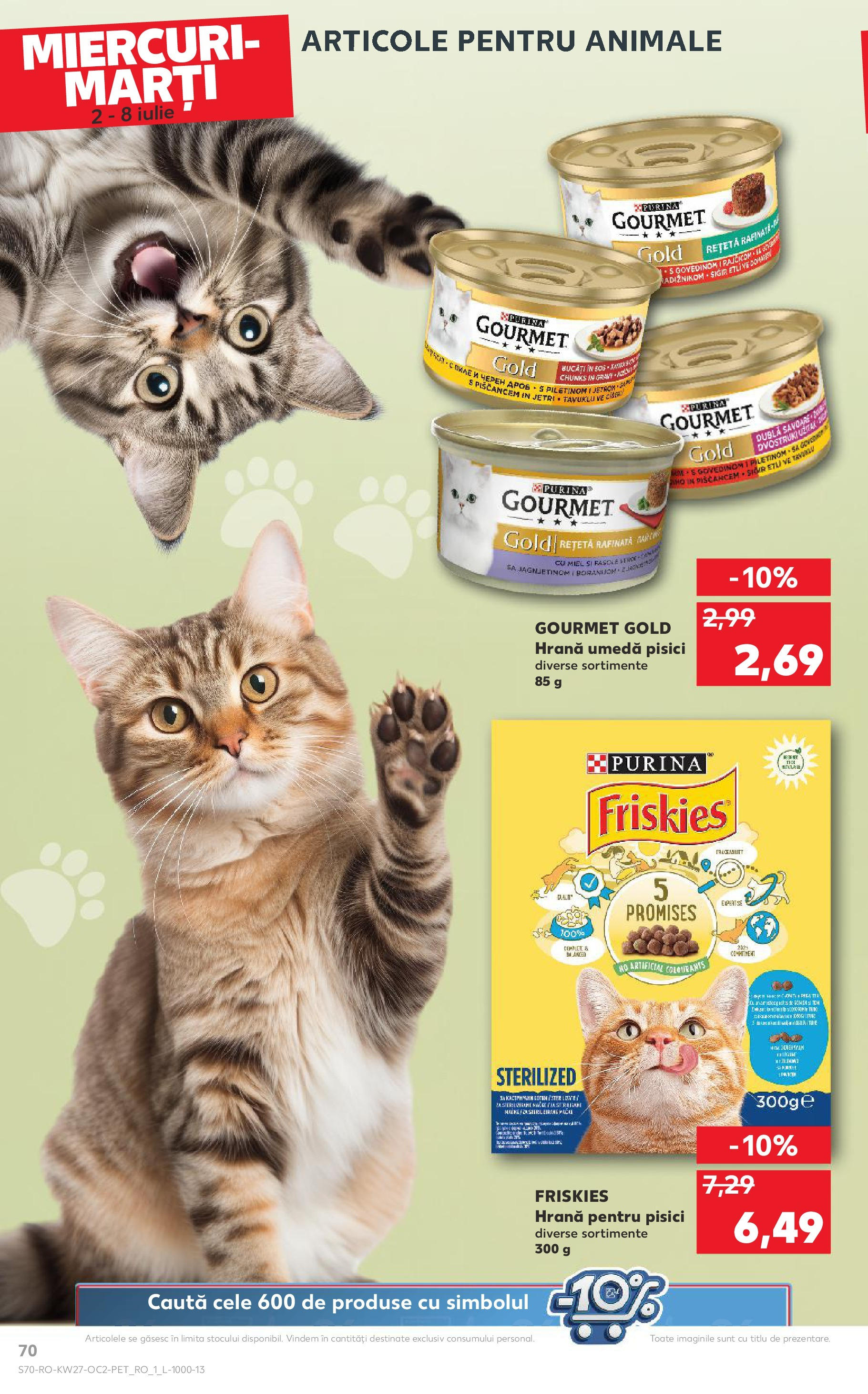 Catalog Kaufland 2 - 7 Iulie 2025 | Pagina 70 | Produse: Hrană pentru pisici, Sos