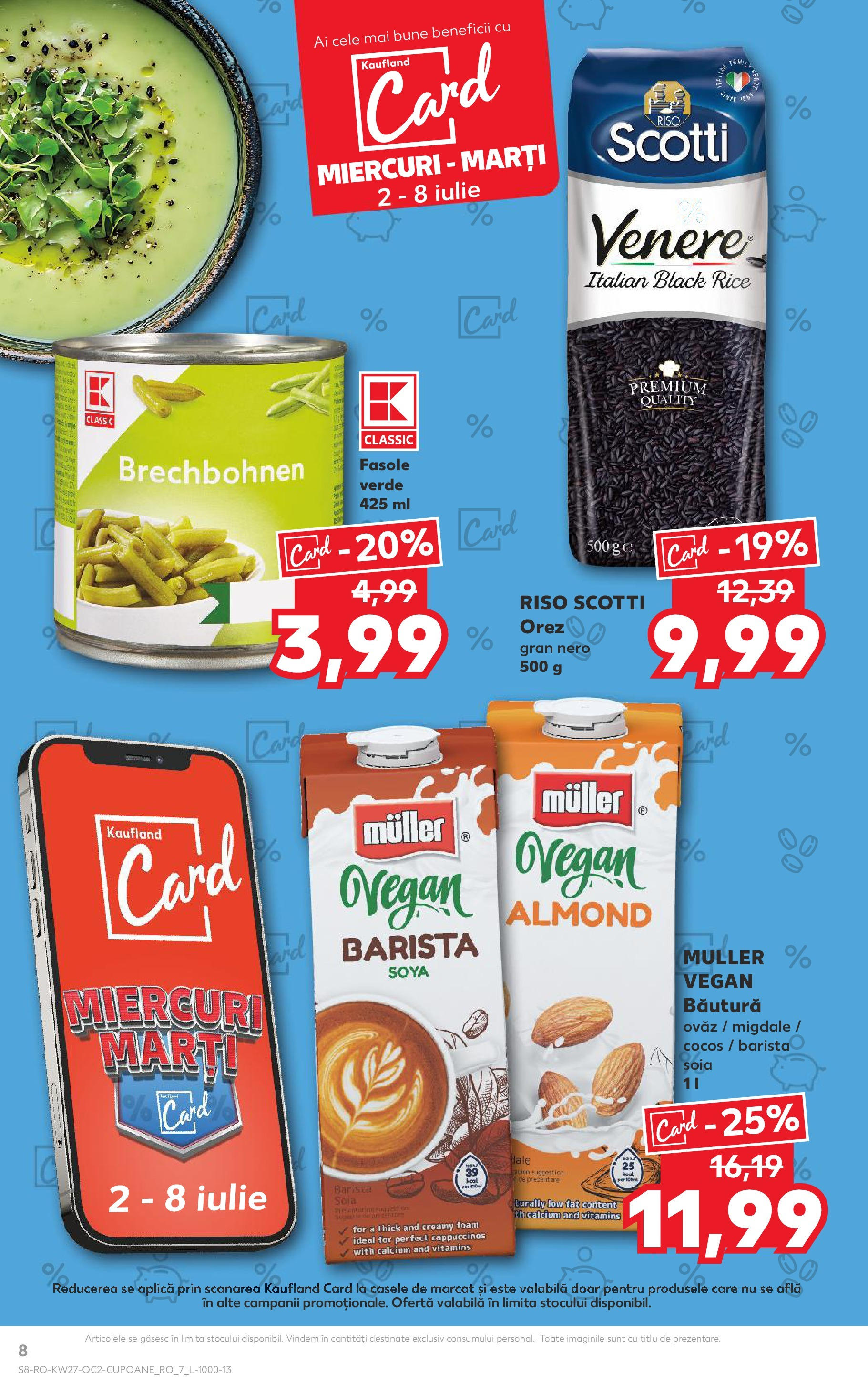 Catalog Kaufland 2 - 7 Iulie 2025 | Pagina 8 | Produse: Migdale, Orez, Fasole verde