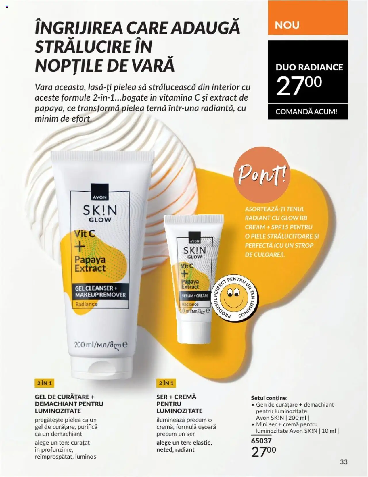 Catalog Avon 1 - 30 Iulie 2025 | Pagina 33 | Produse: Demachiant, Gel de curățare, Cremă, Boncuklu Oyuncakları