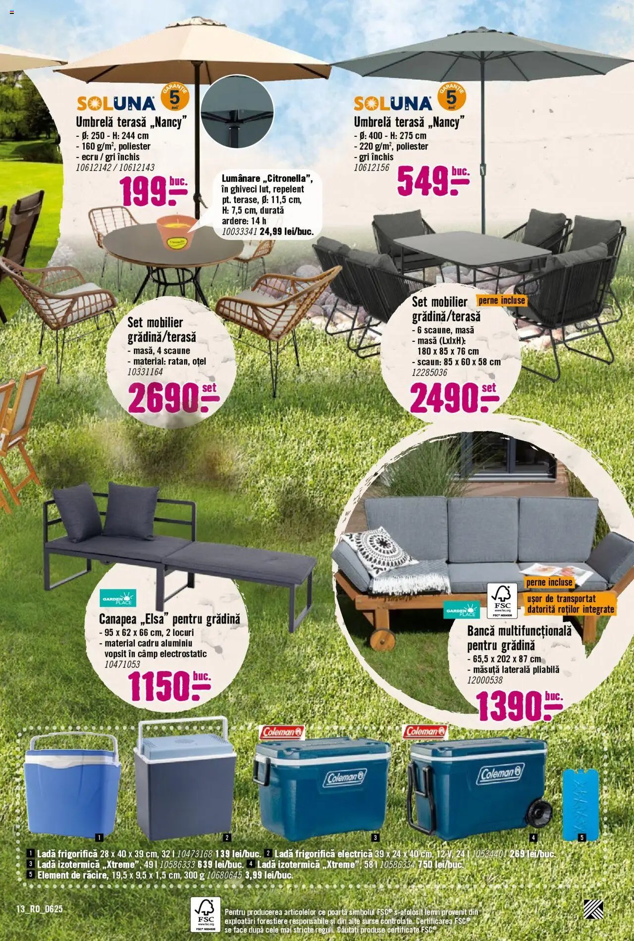 Catalog Hornbach 27 Iunie - 25 Iulie 2025 | Pagina 13 | Produse: Umbrelă, Masă, Ghiveci, Ladă frigorifică
