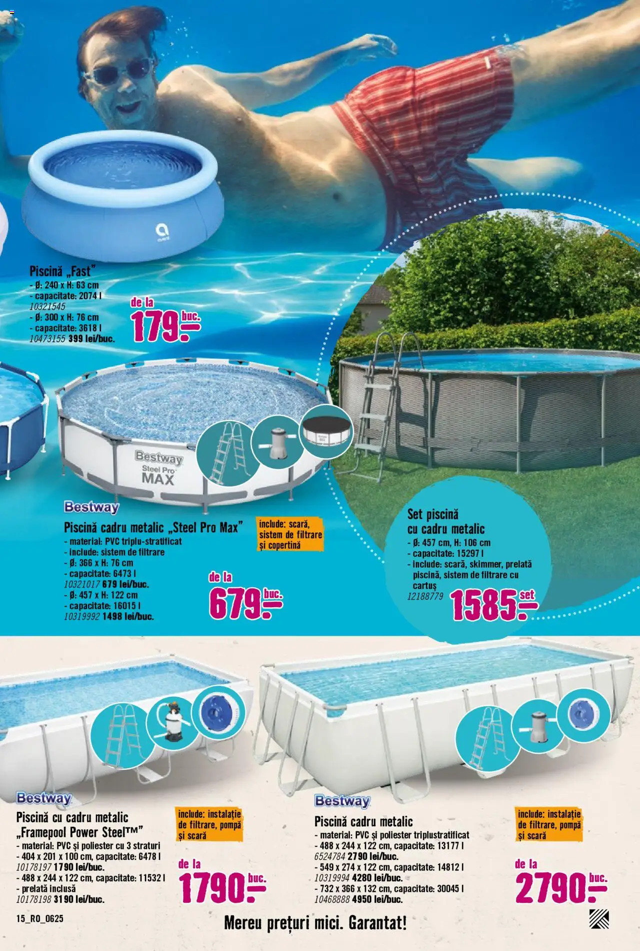 Catalog Hornbach 27 Iunie - 25 Iulie 2025 | Pagina 15 | Produse: Copertină, Piscină, Scară