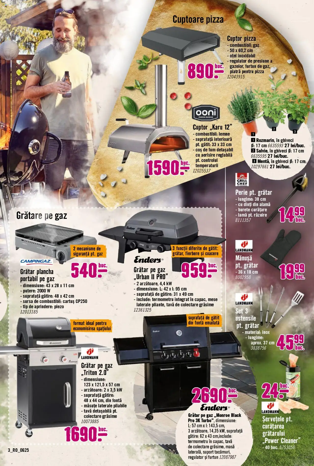 Catalog Hornbach 27 Iunie - 25 Iulie 2025 | Pagina 3 | Produse: Termometru, Masă, Perie, Pizza