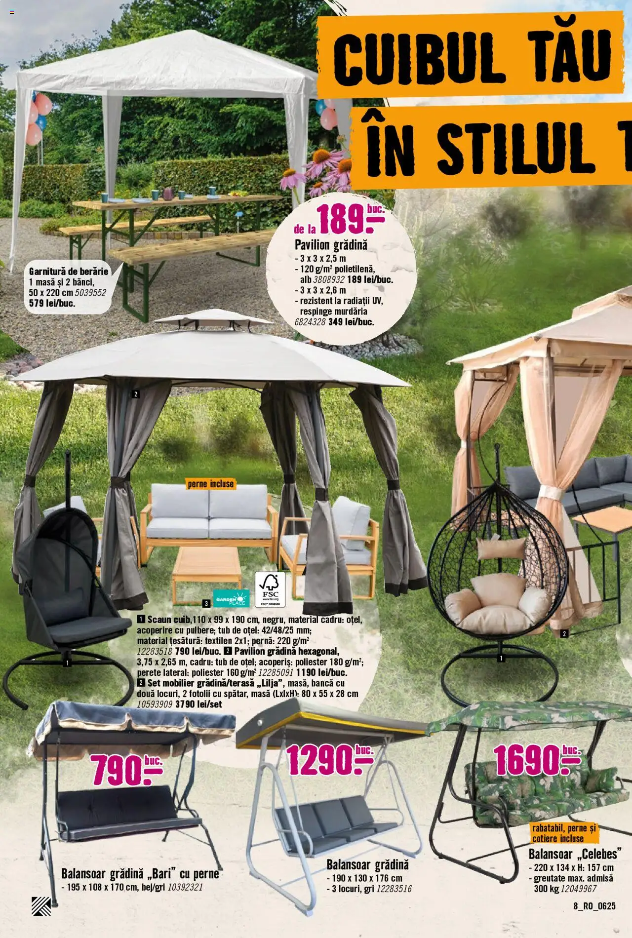 Catalog Hornbach 27 Iunie - 25 Iulie 2025 | Pagina 8 | Produse: Pernă, Masă, Scaun, Bancă
