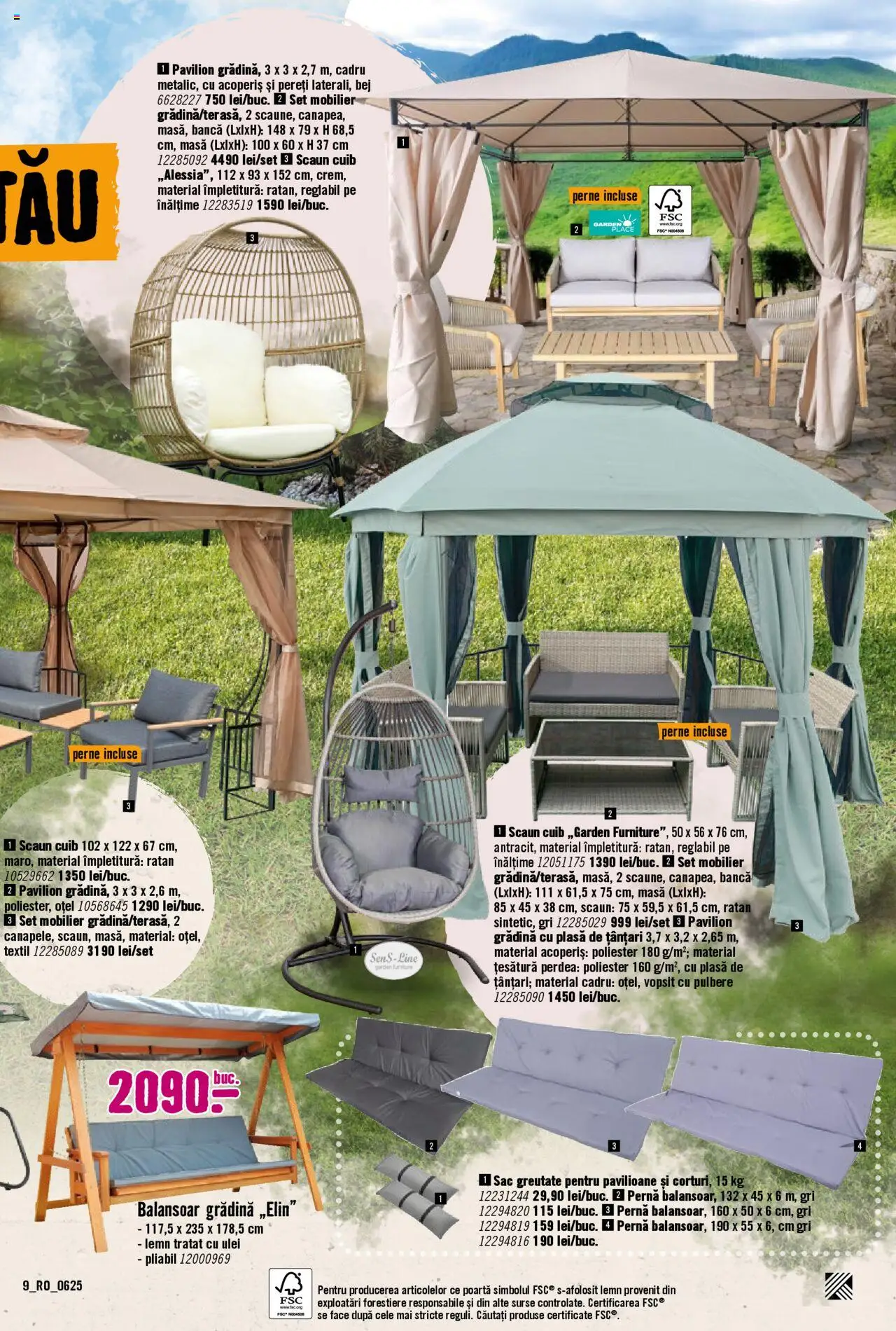 Catalog Hornbach 27 Iunie - 25 Iulie 2025 | Pagina 9 | Produse: Masă, Scaun, Pavilion, Balansoar
