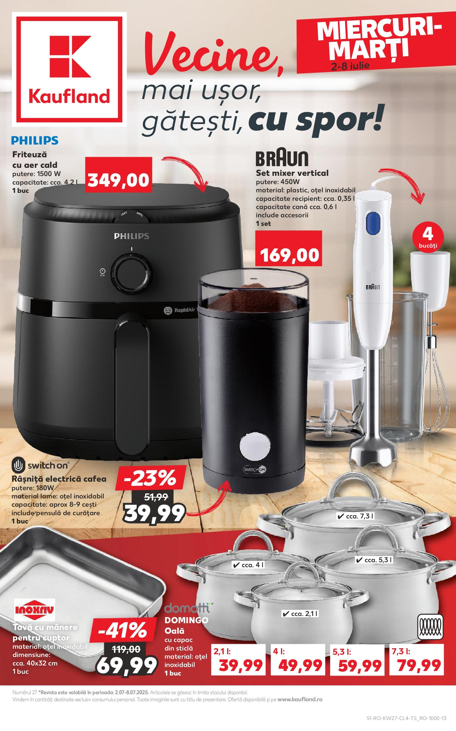 Catalog Kaufland 2 - 7 Iulie 2025 | Pagina 1 | Produse: Enginar, Cuptor, Mixer, Friteuză