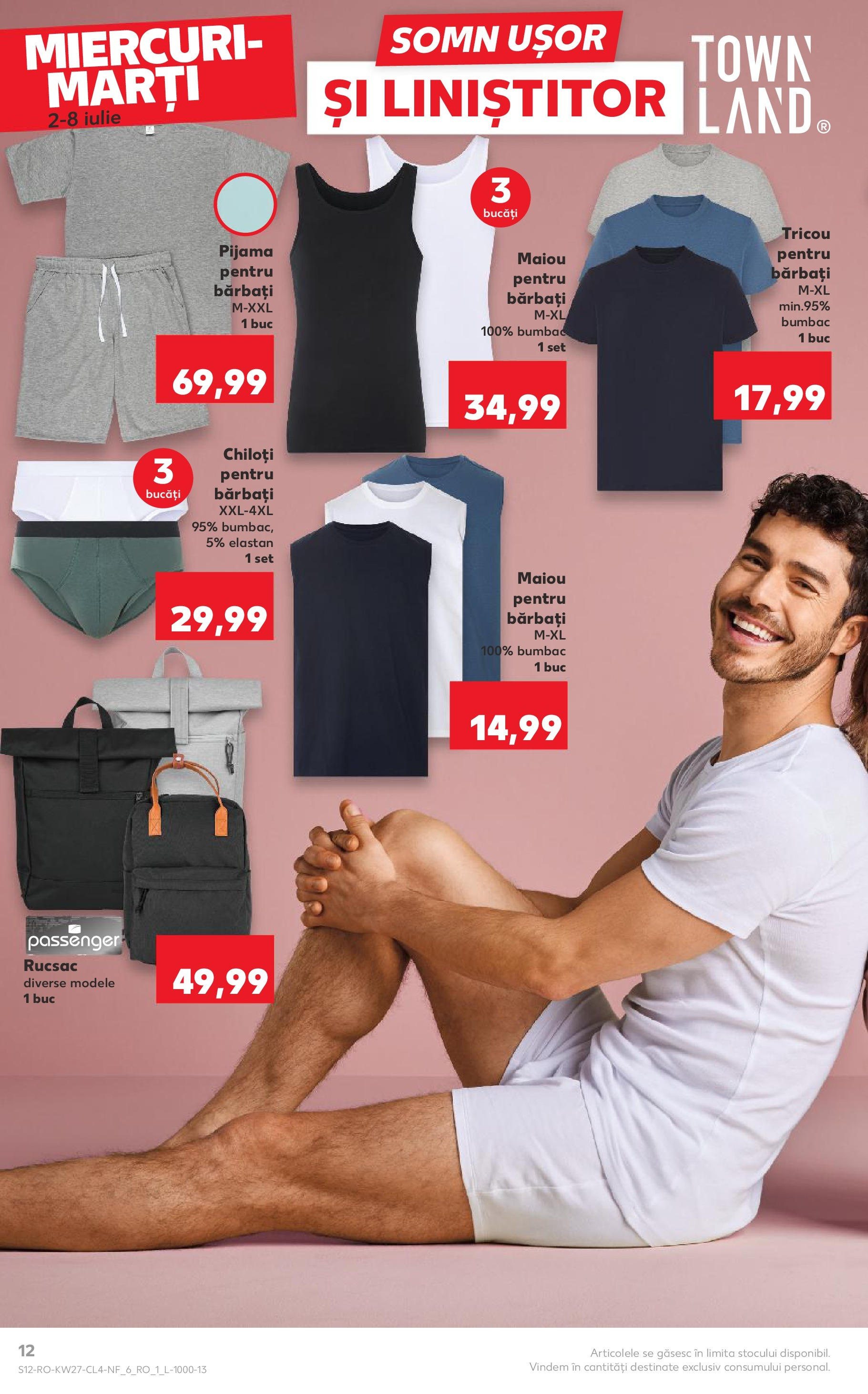 Catalog Kaufland 2 - 7 Iulie 2025 | Pagina 12 | Produse: Tricou, Maiou, Chiloți, Rucsac