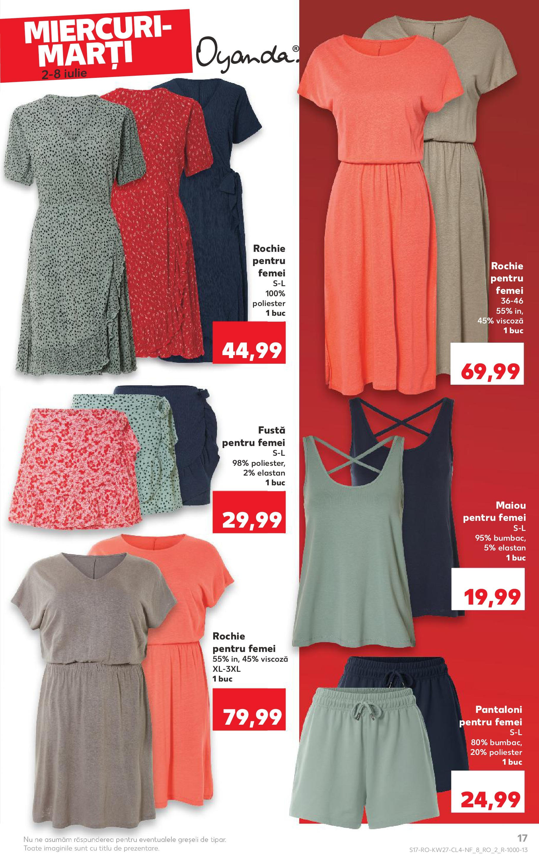 Catalog Kaufland 2 - 7 Iulie 2025 | Pagina 17 | Produse: Rochie, Maiou, Pantaloni