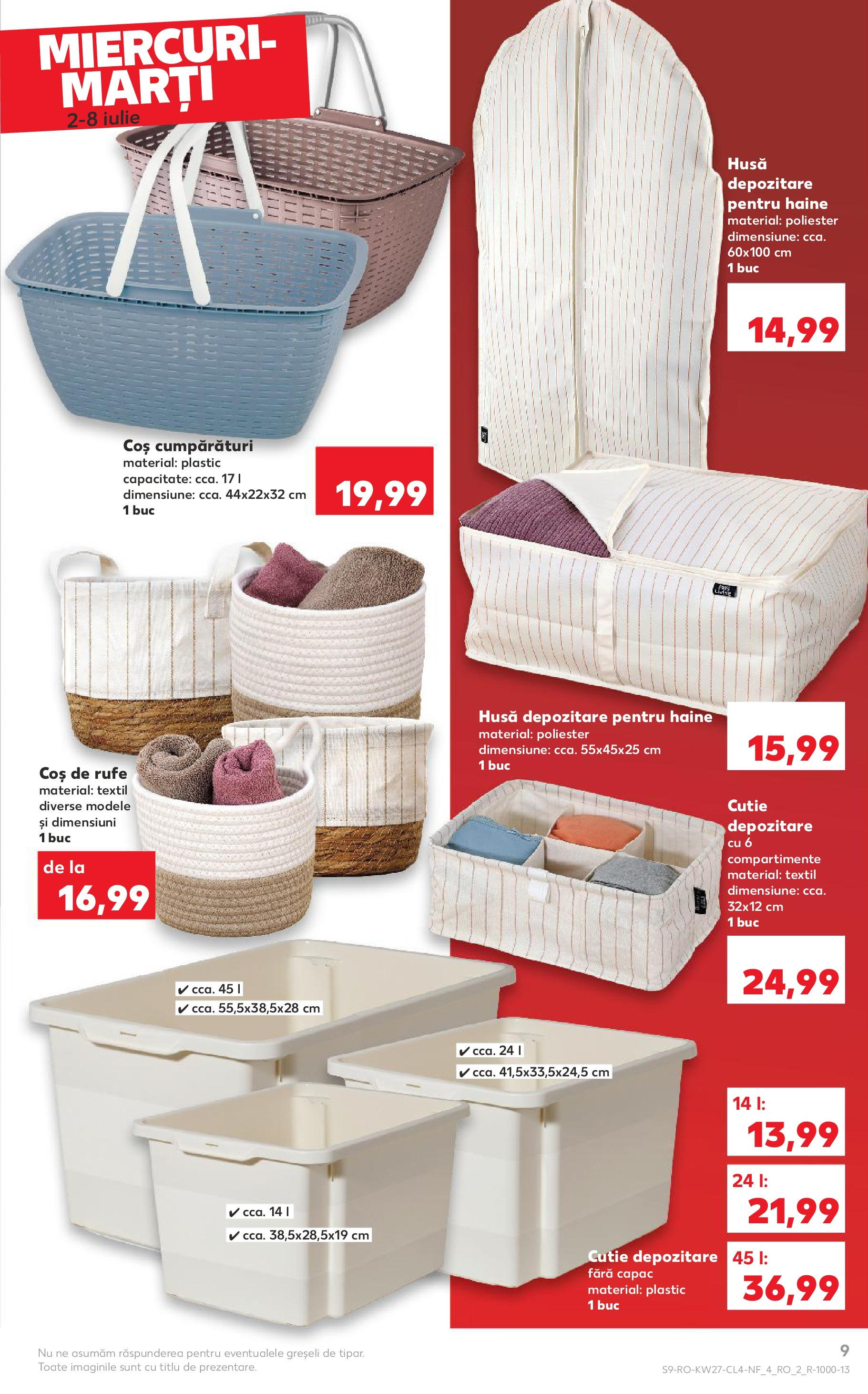Catalog Kaufland 2 - 7 Iulie 2025 | Pagina 9 | Produse: Coș, Cutie, Coș De Rufe, Haine
