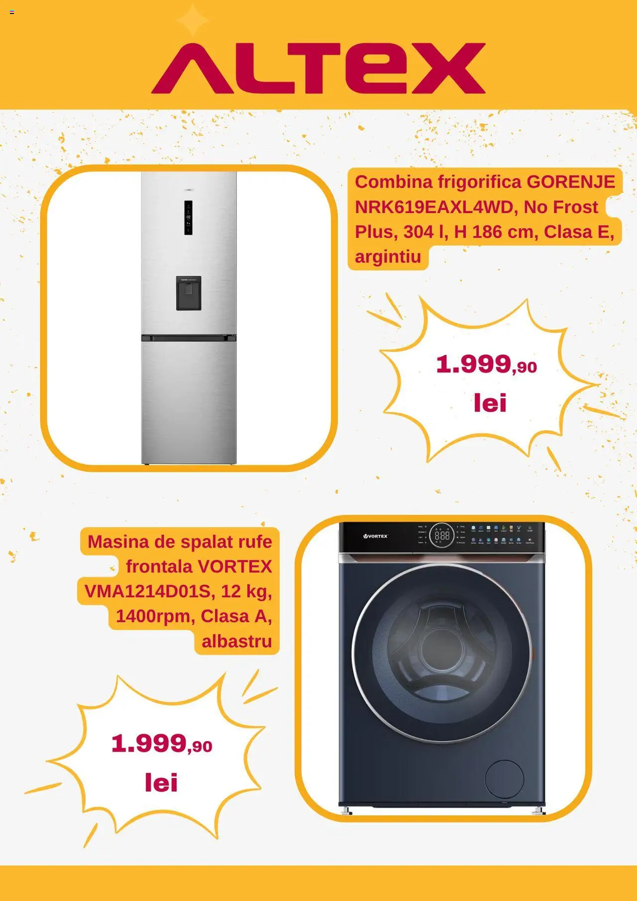 Catalog Altex 3 - 8 Iulie 2025 | Pagina 6 | Produse: Mașină De Spălat, Combină frigorifică
