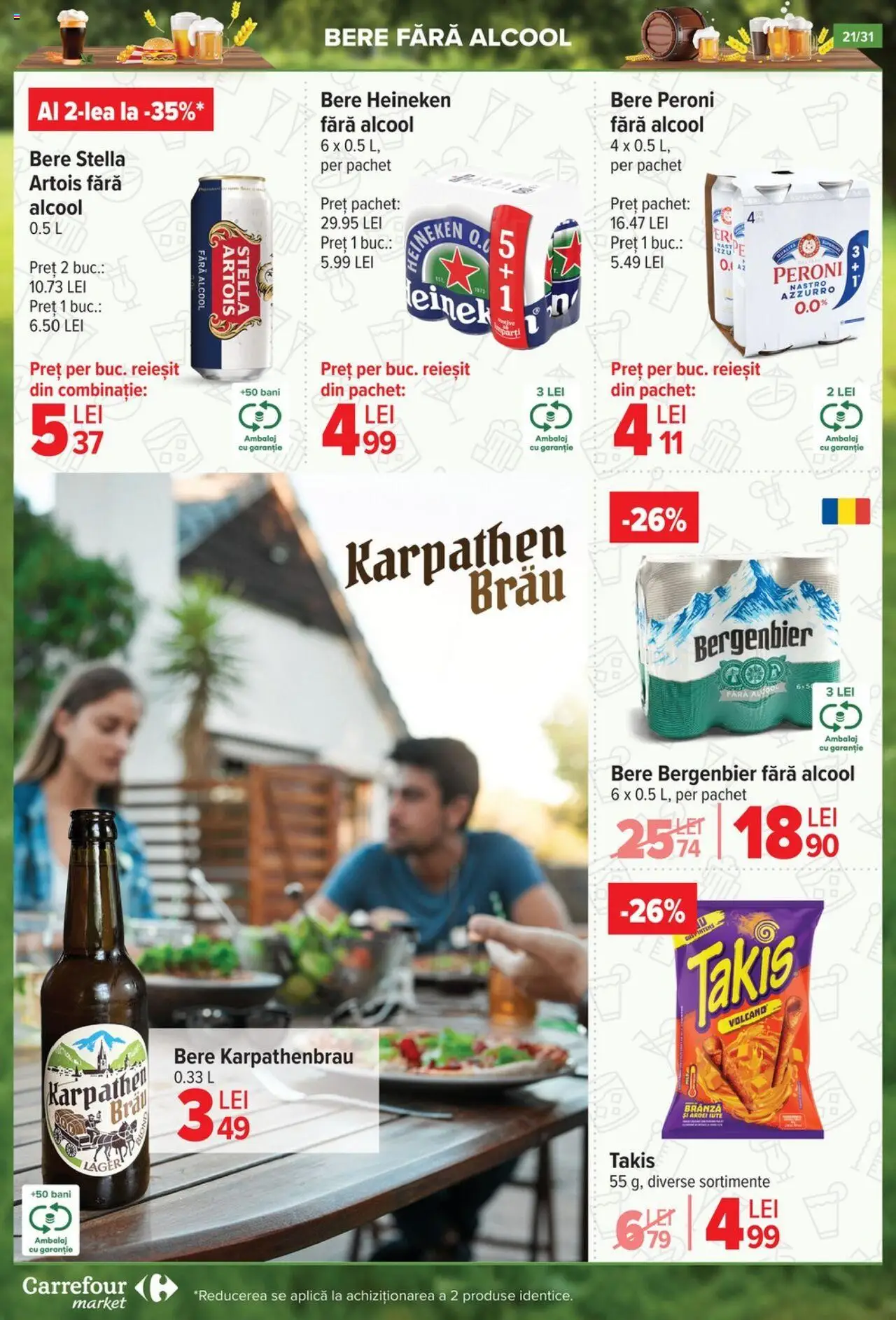 Catalog Carrefour 2 - 7 Iulie 2025 | Pagina 21 | Produse: Ardei, Brânză, Bere, Plastik Kulübe