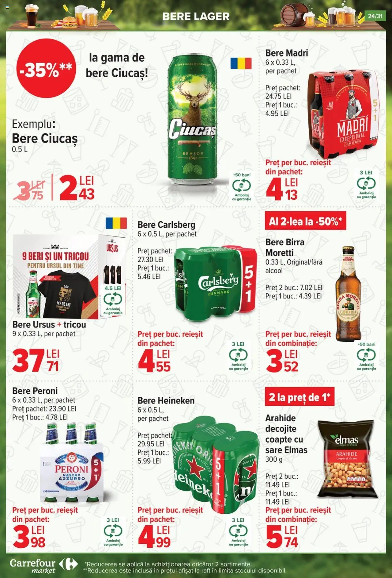Catalog Carrefour 2 - 7 Iulie 2025 | Pagina 24 | Produse: Raft, Arahide, Bere, Sare