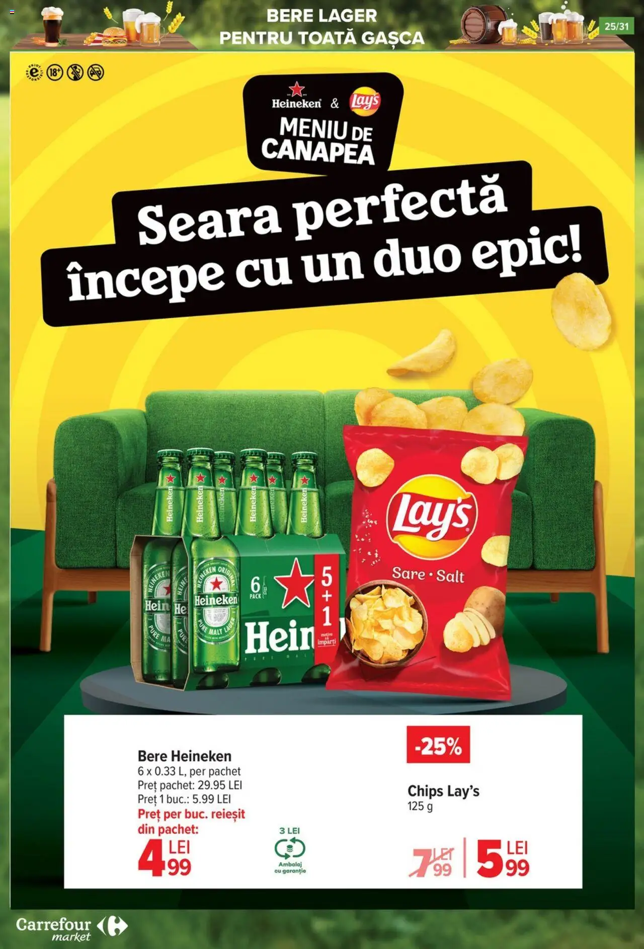 Catalog Carrefour 2 - 7 Iulie 2025 | Pagina 25 | Produse: Canapea, Bere, Sare