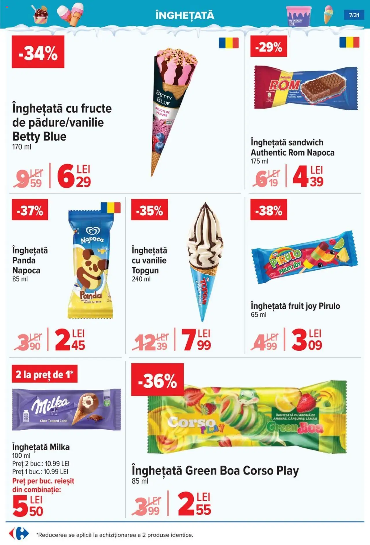 Catalog Carrefour 2 - 7 Iulie 2025 | Pagina 7 | Produse: Căpșuni, Cacao, Înghețată, Fructe