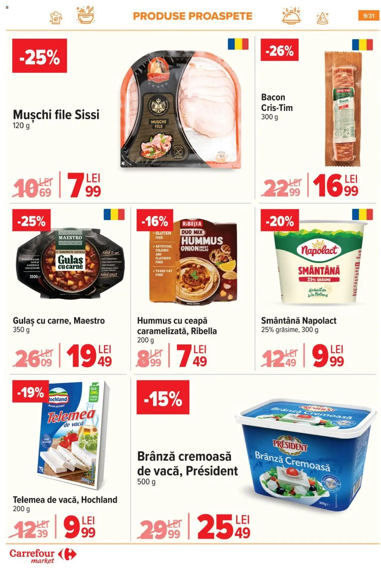 Catalog Carrefour 2 - 7 Iulie 2025 | Pagina 9 | Produse: Bacon, Brânză, Smântână, Gulaș