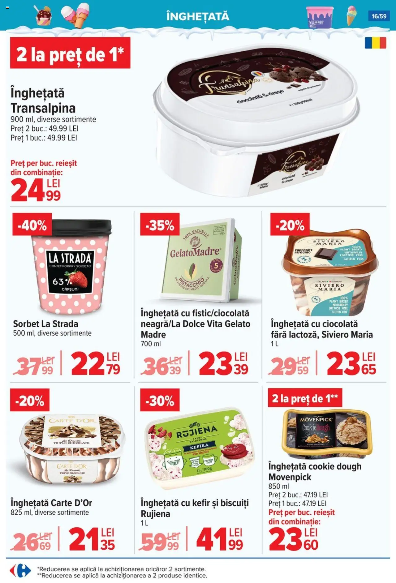Catalog Carrefour 2 - 7 Iulie 2025 | Pagina 16 | Produse: Ciocolată, Căpșuni, Biscuiți, Înghețată