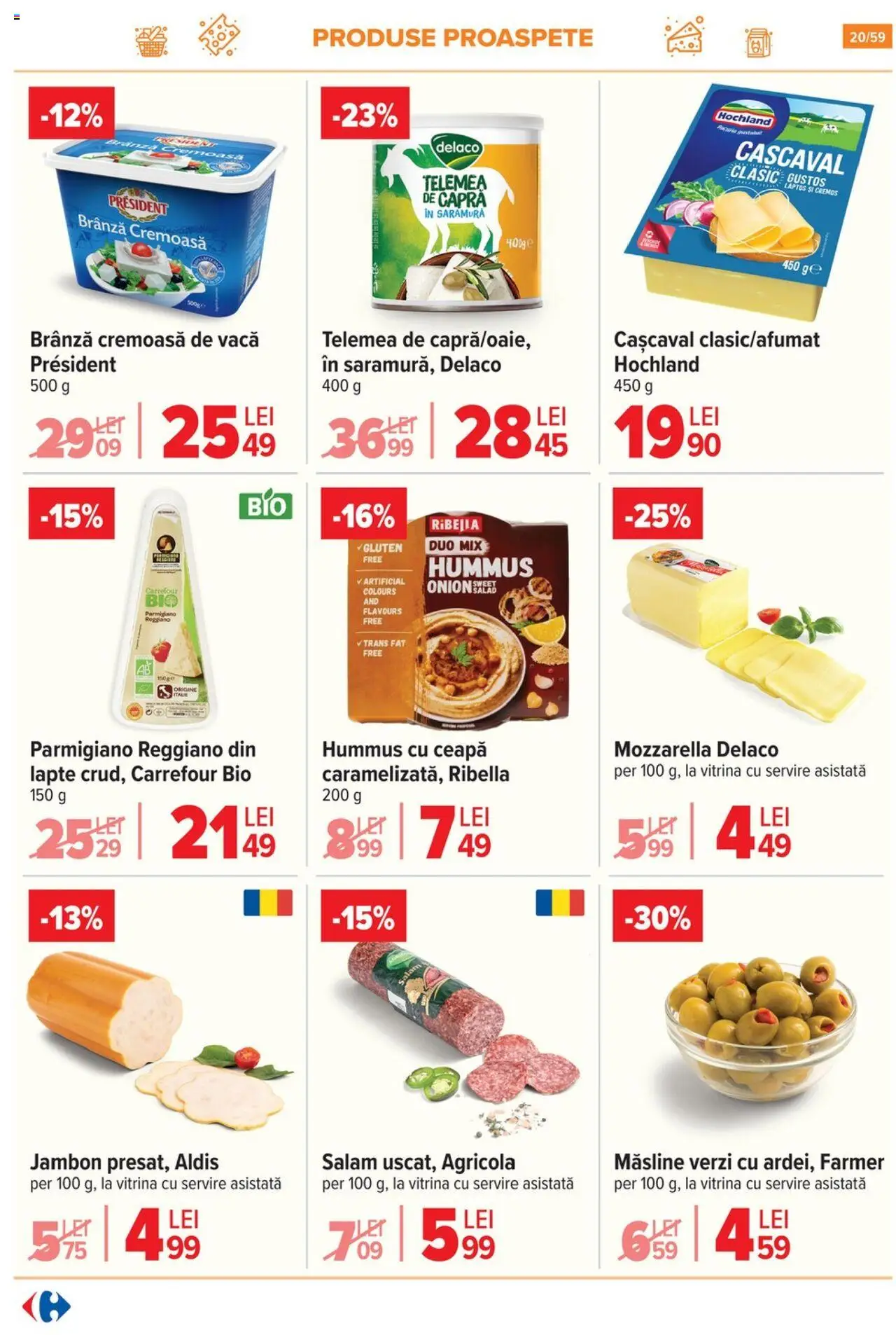 Catalog Carrefour 2 - 7 Iulie 2025 | Pagina 20 | Produse: Măsline, Brânză, Salam, Ceapă