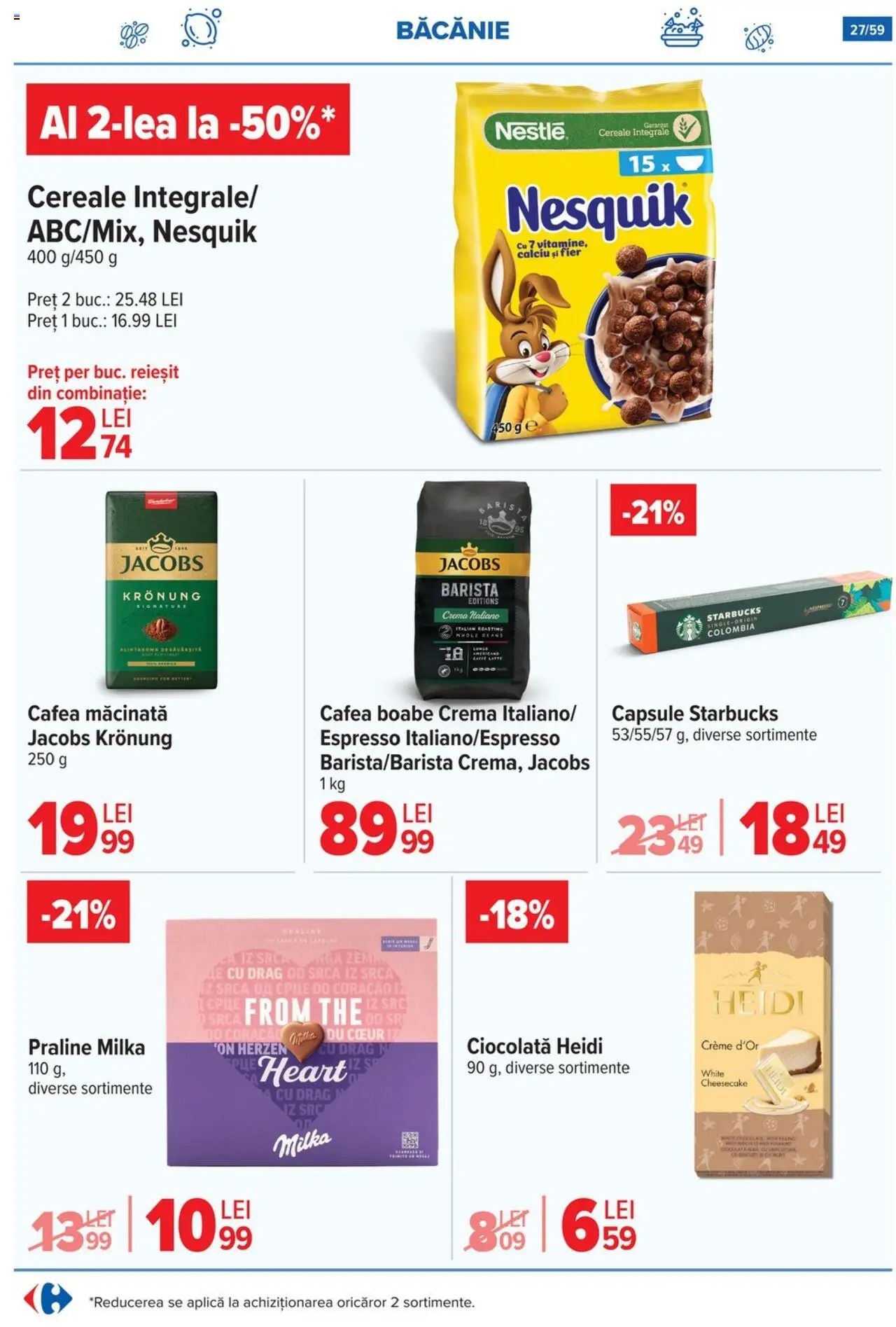 Catalog Carrefour 2 - 7 Iulie 2025 | Pagina 27 | Produse: Praline, Köpek çiti, Cafea, Cereale