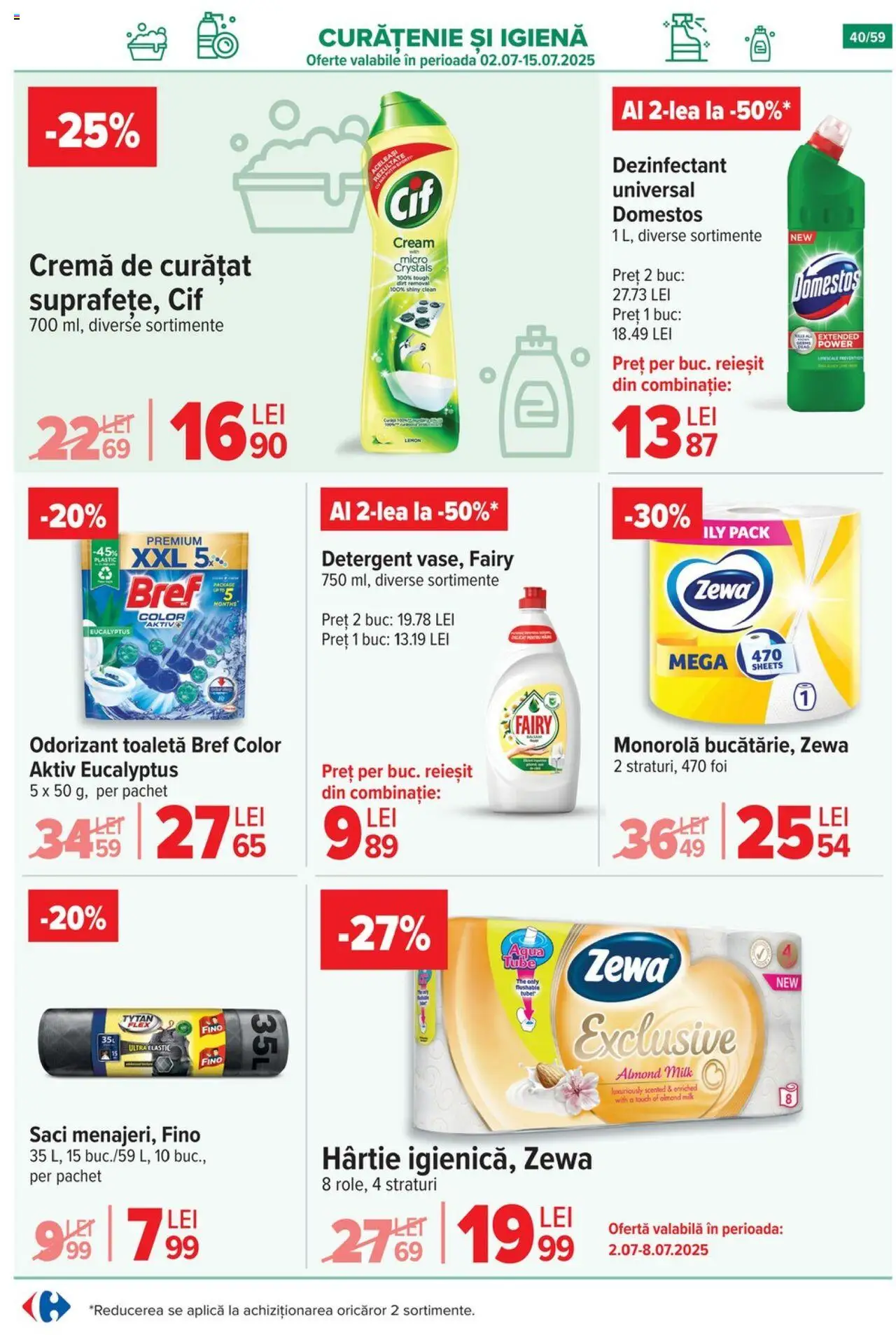 Catalog Carrefour 2 - 7 Iulie 2025 | Pagina 40 | Produse: Pomelo, Toaletă, Detergent, Odorizant toaletă