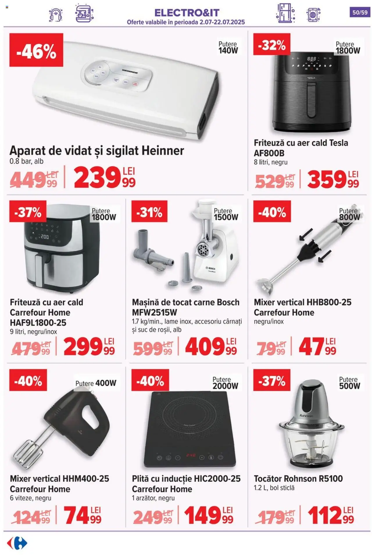 Catalog Carrefour 2 - 7 Iulie 2025 | Pagina 50 | Produse: Bol, Tocător, Suc, Cârnați